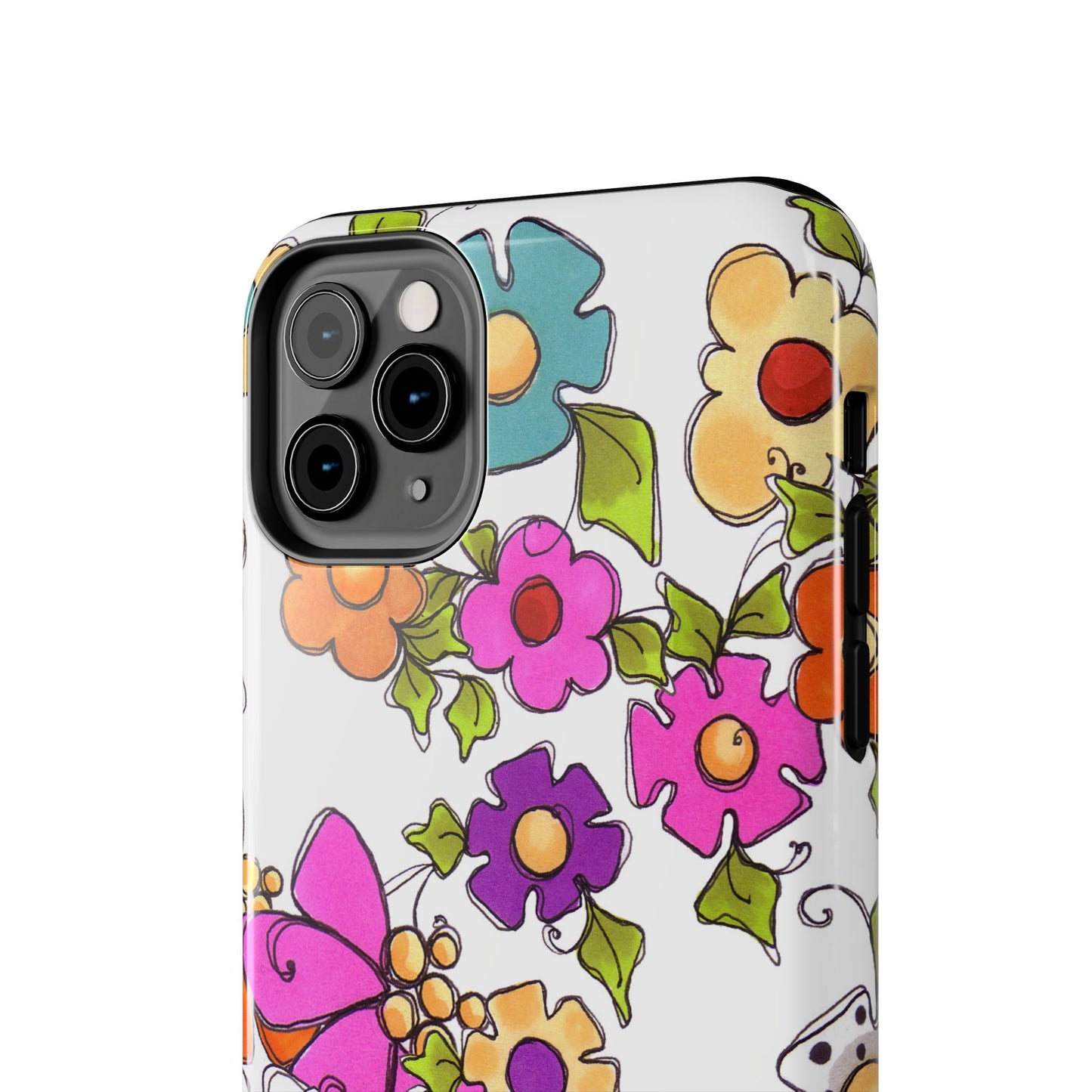 Happy Blooms White Phone Case