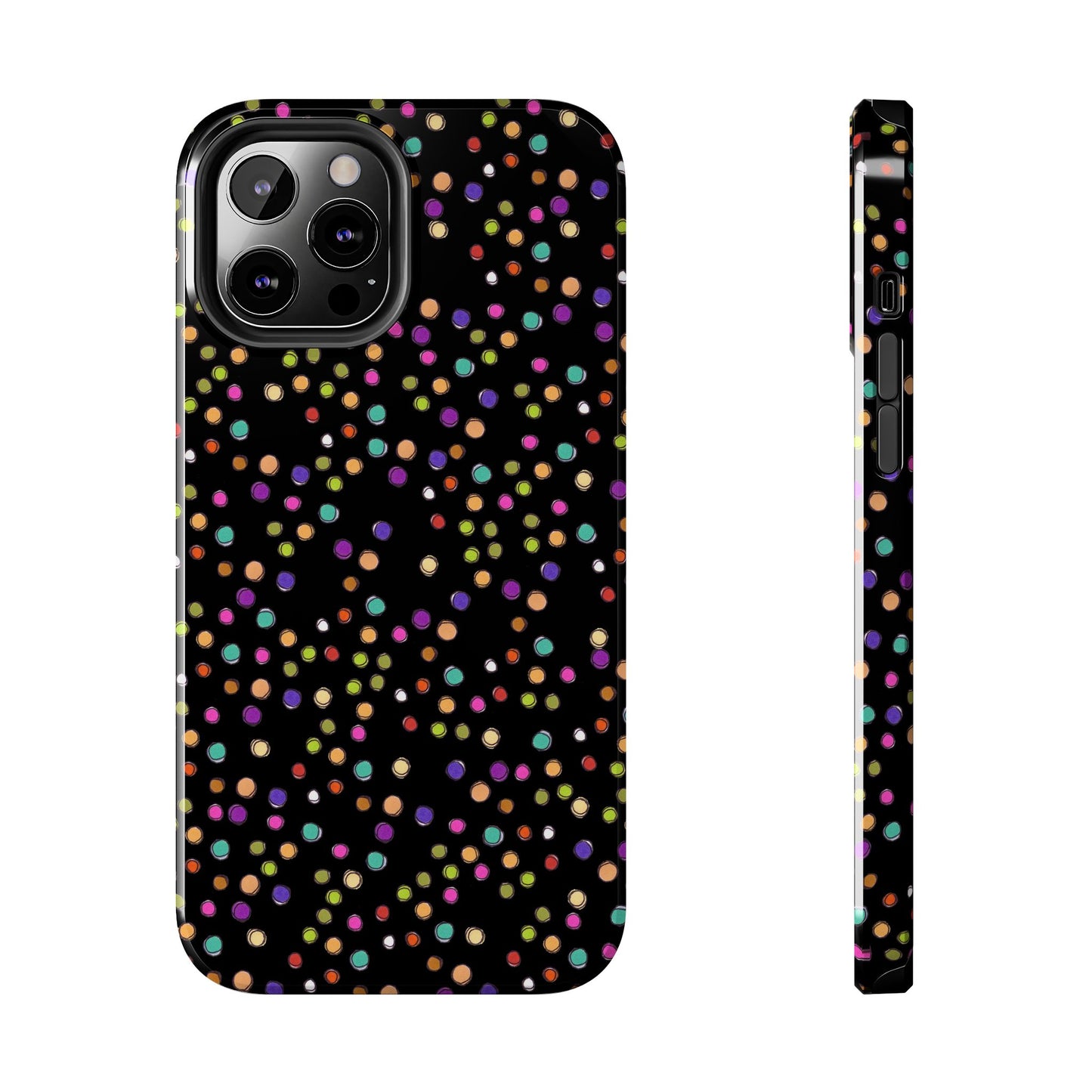 Dog Dots Black Phone Case