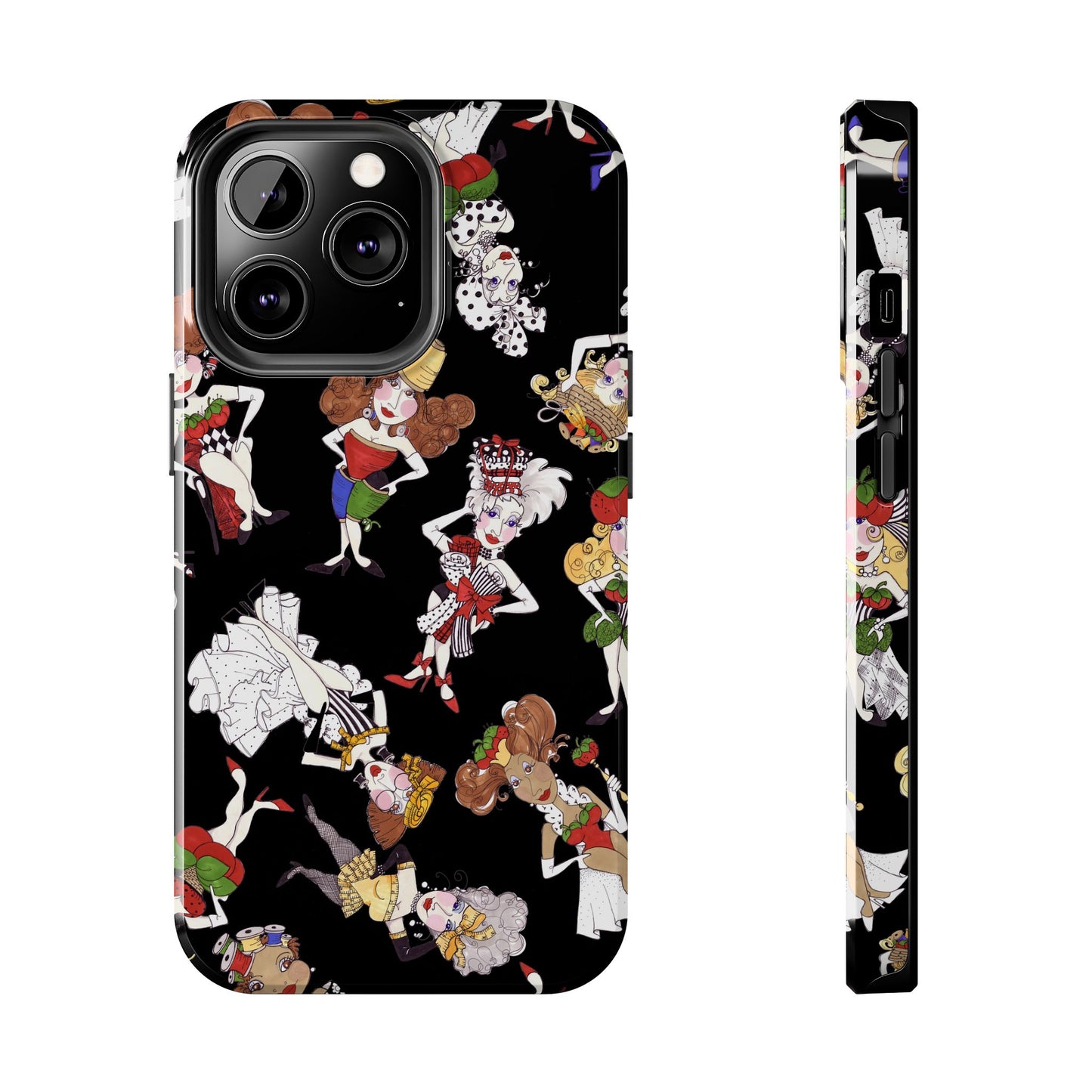 Sew Tossed Black Phone Case