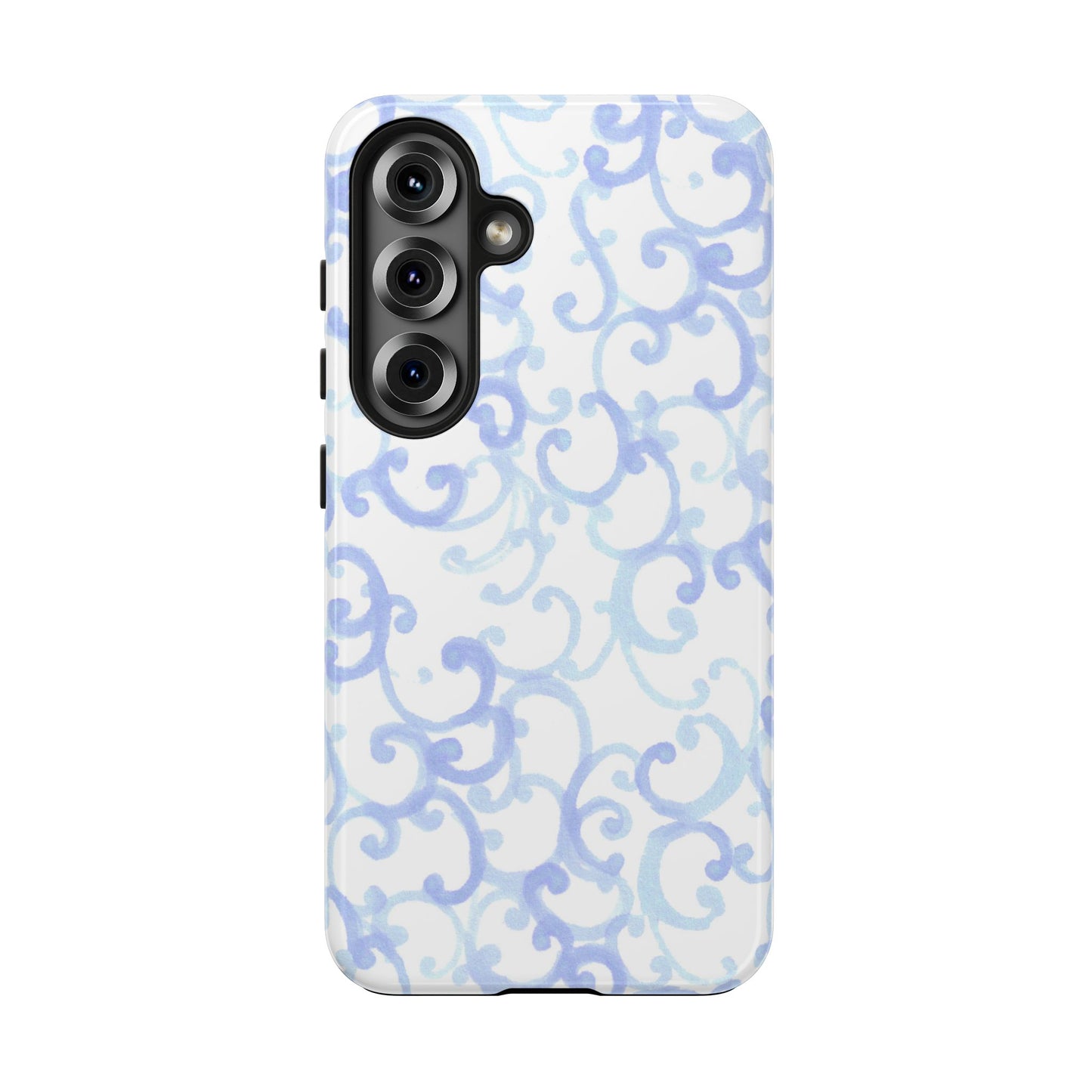 Scrollie White / Blue Phone Case