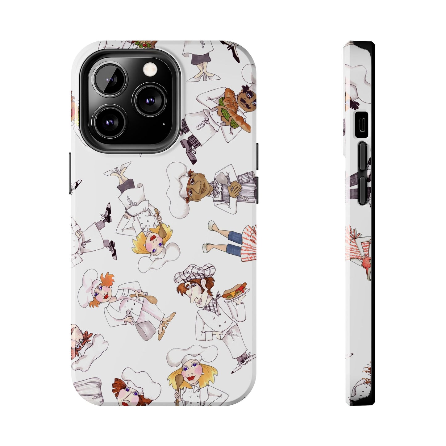 Tossed Chefs White Phone Case