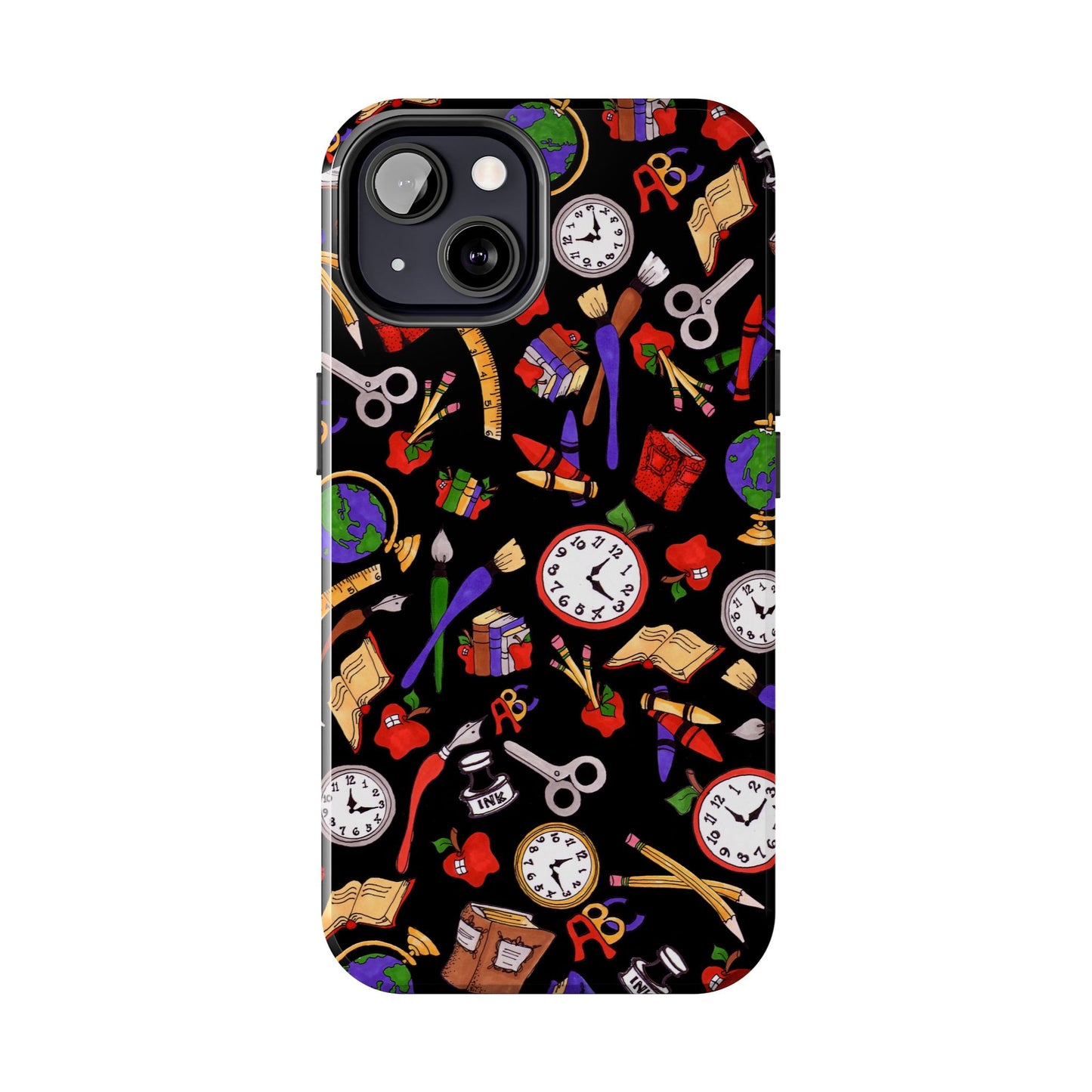 School Stuff Black Phone Case