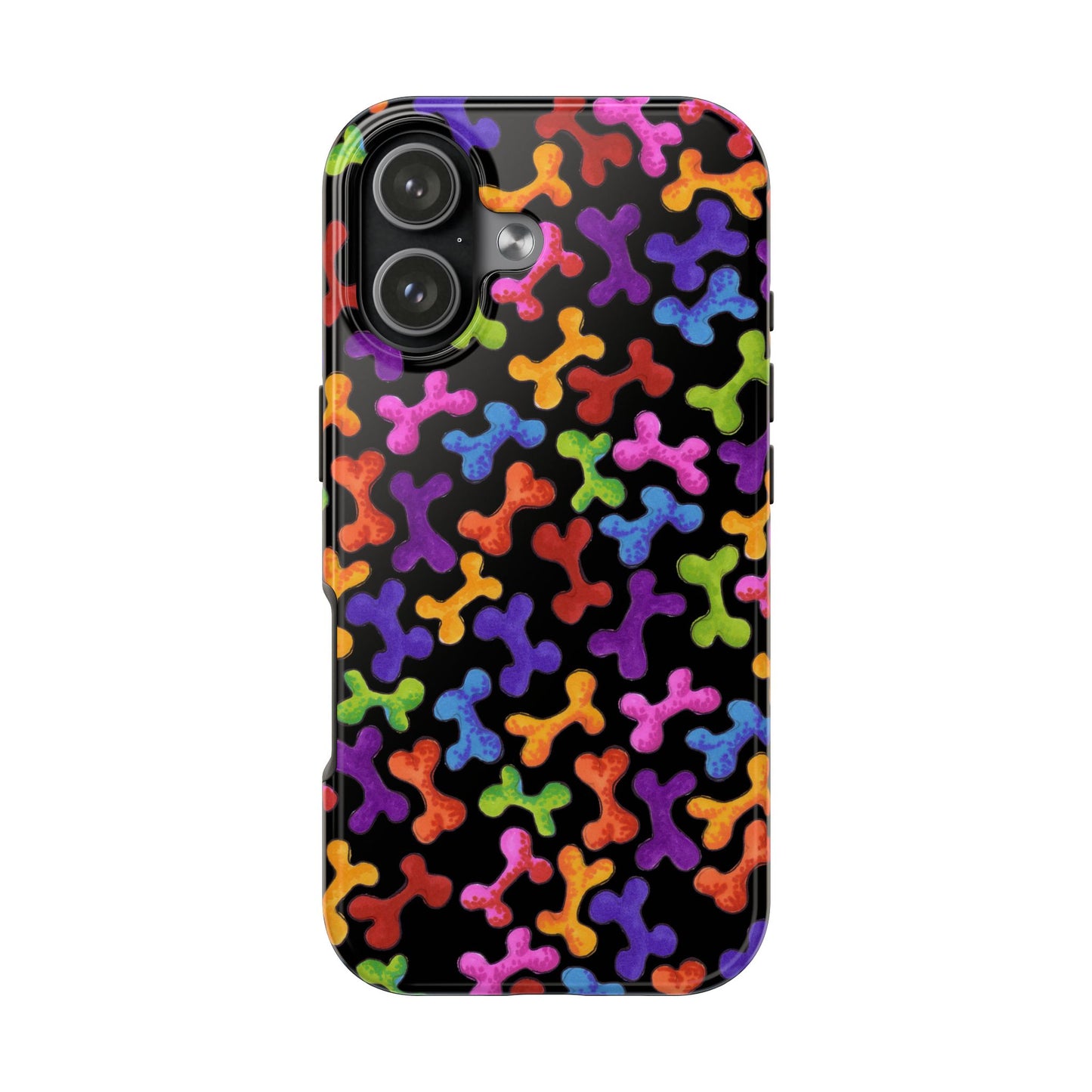 Fancy Bones Black / Multi Phone Case