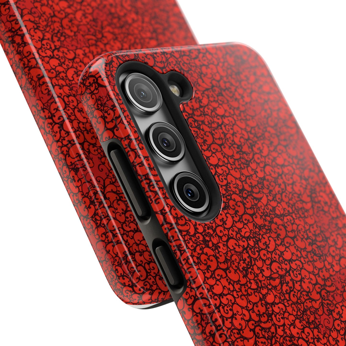 Scrollie Red / Black Phone Case