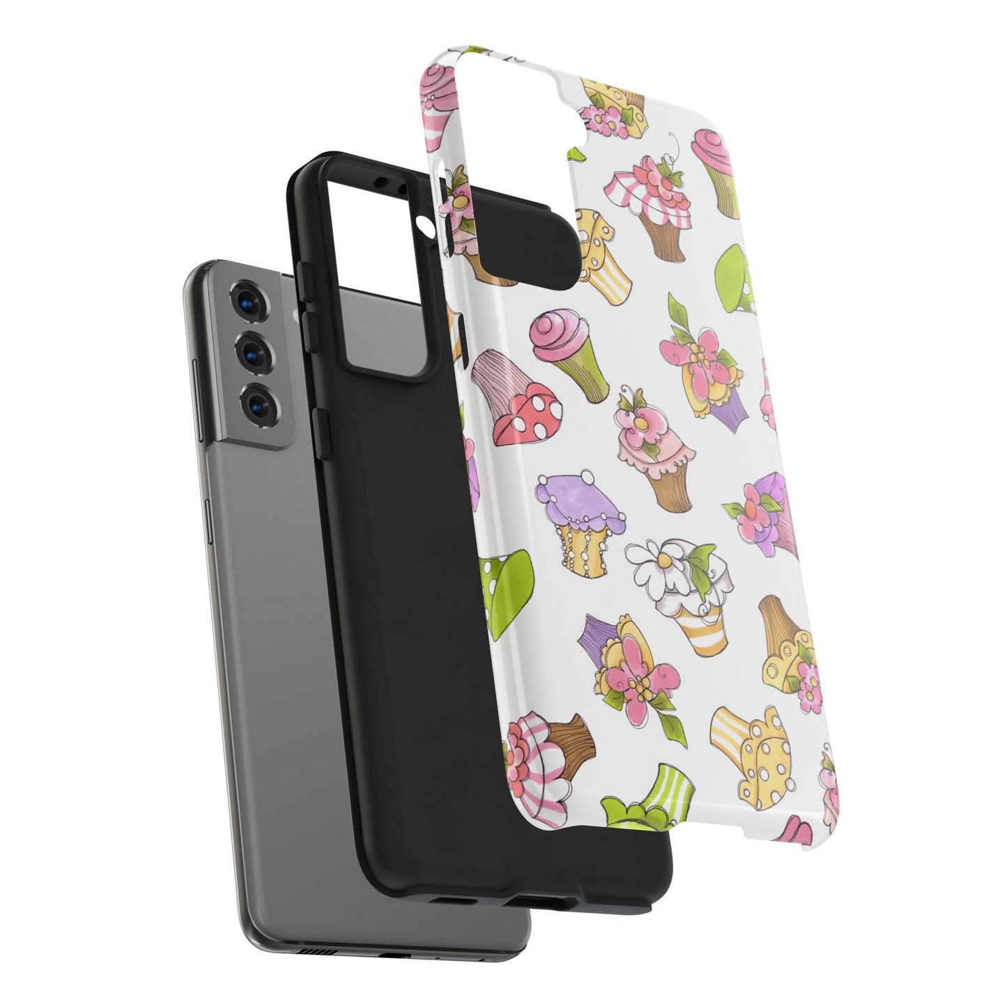 Cupcake Toss White Phone Case