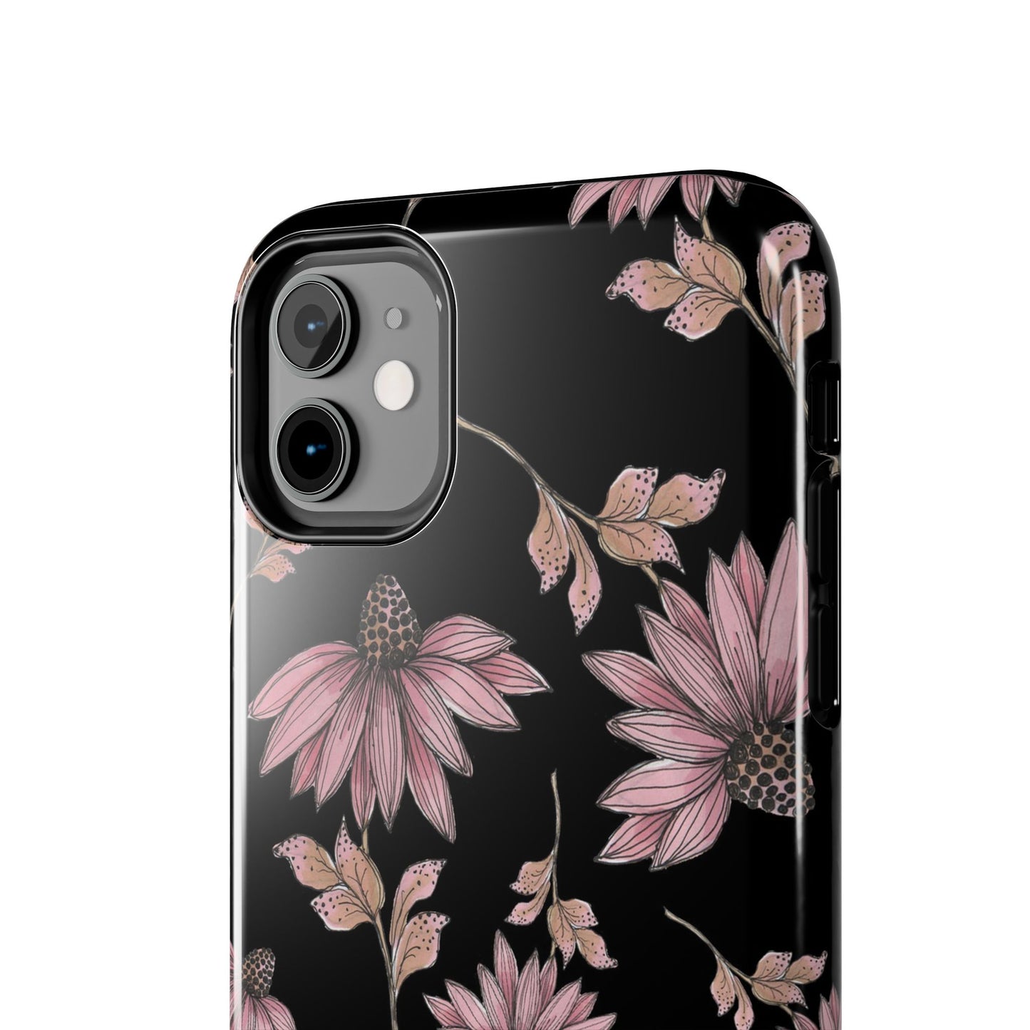 Wild Cone Flowers Black Phone Case
