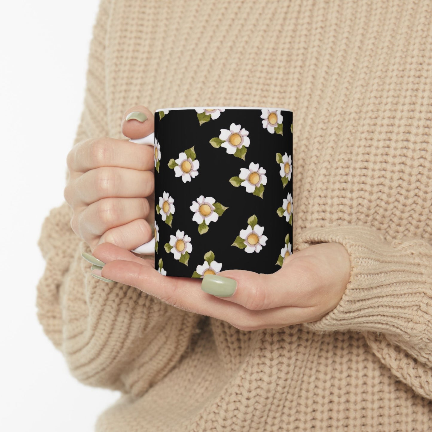Daisies Black Cup
