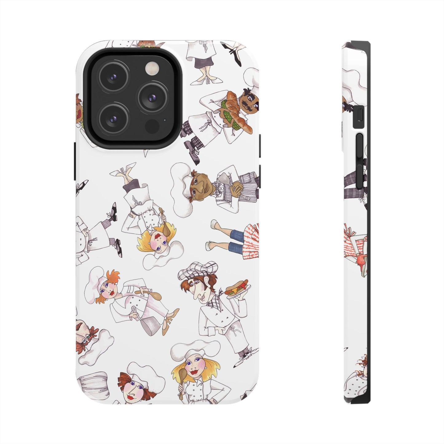 Tossed Chefs White Phone Case