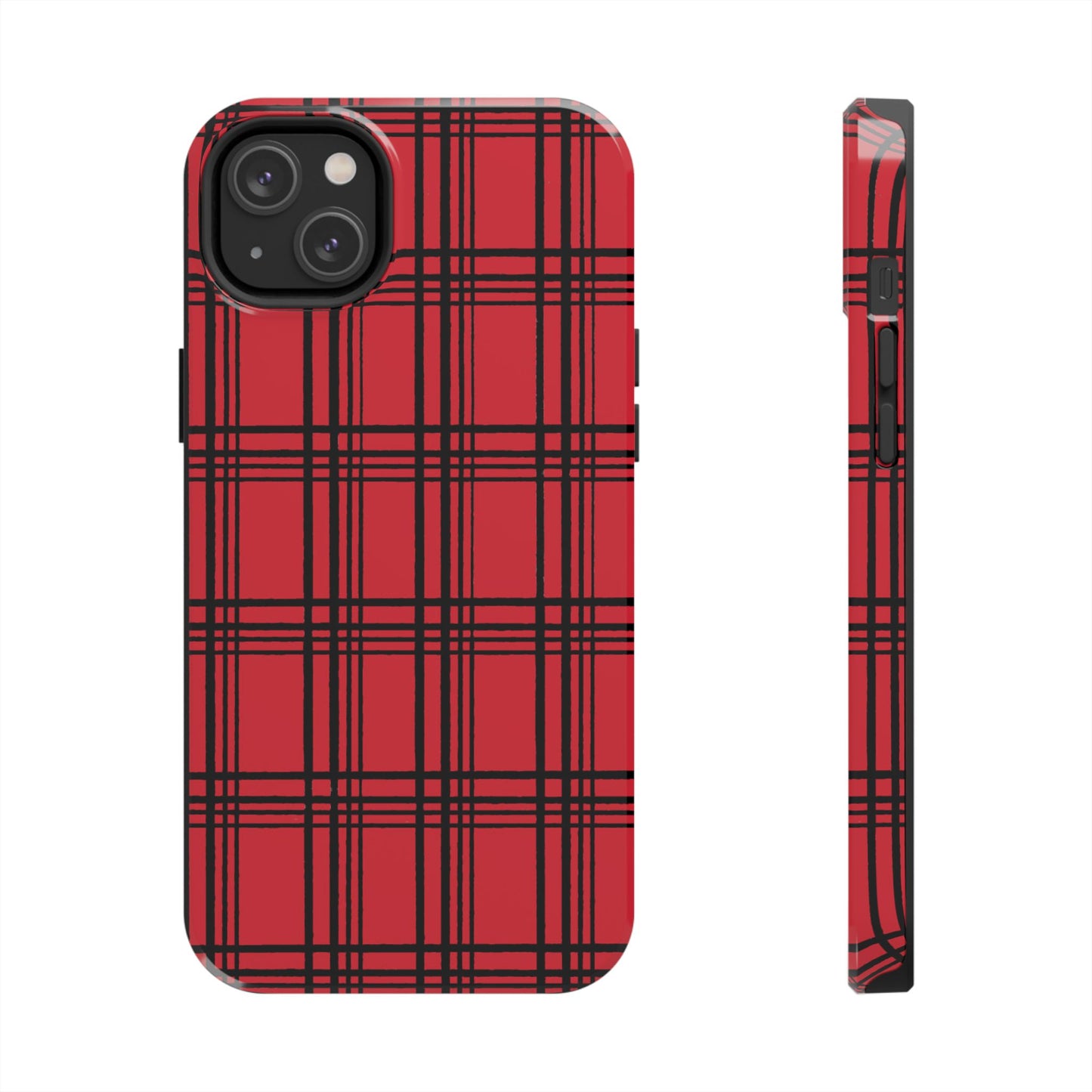 Glad Plaid Red / Black Phone Case