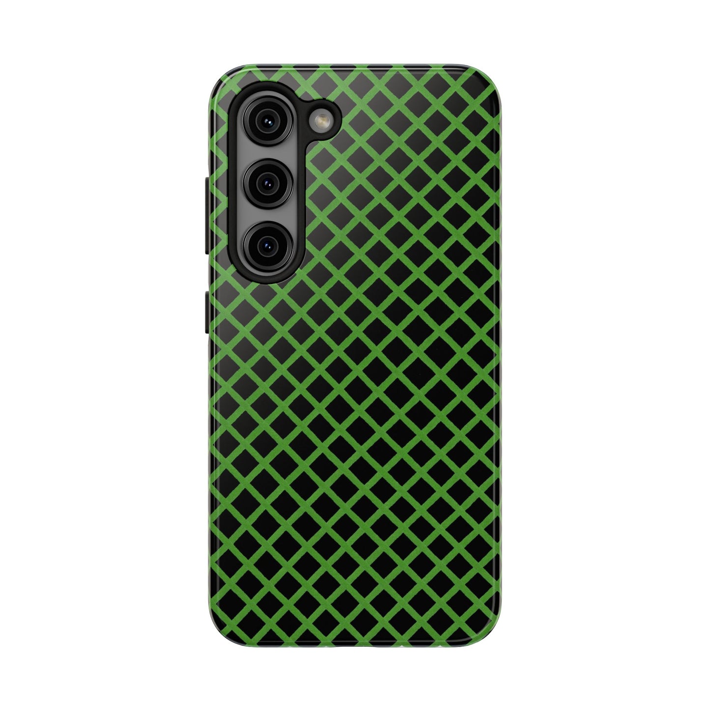 Trellis Green / Black Phone Case