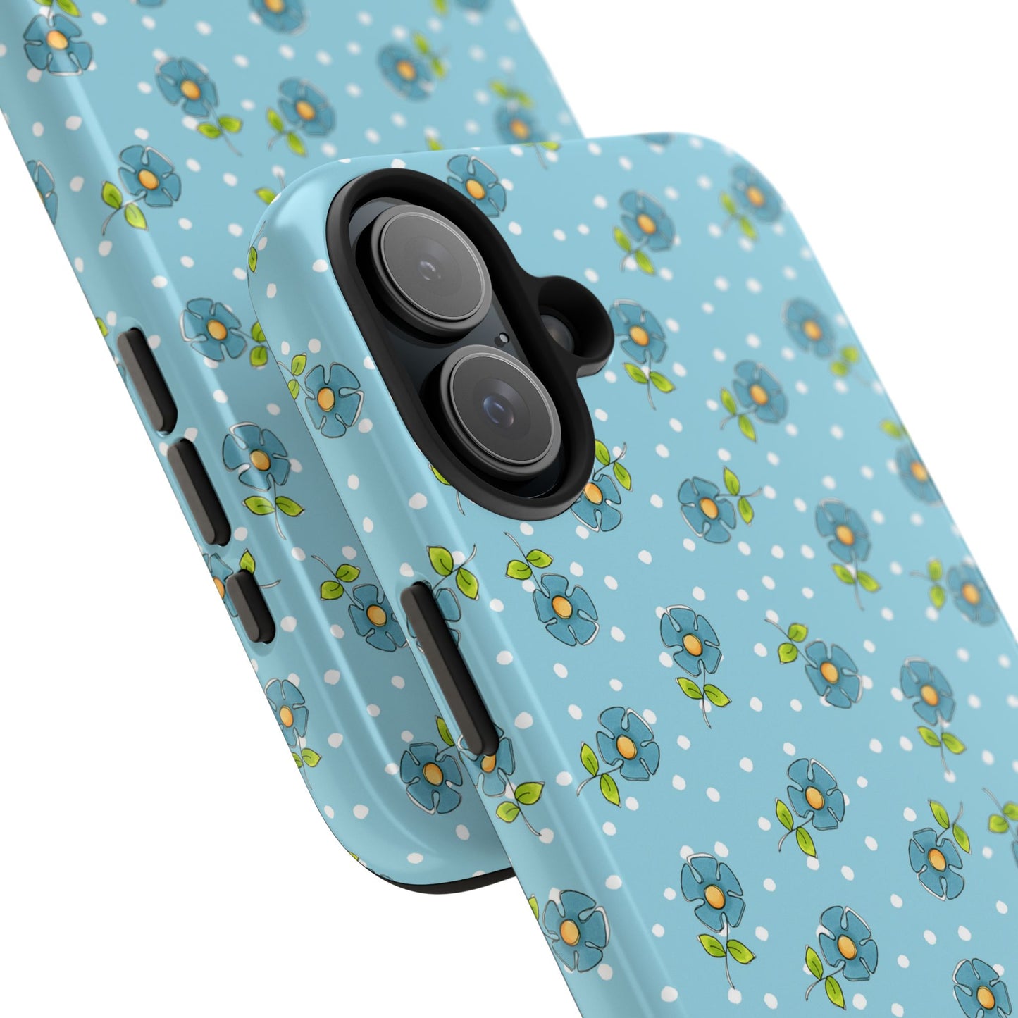 Daisy Dots Turquoise Phone Case