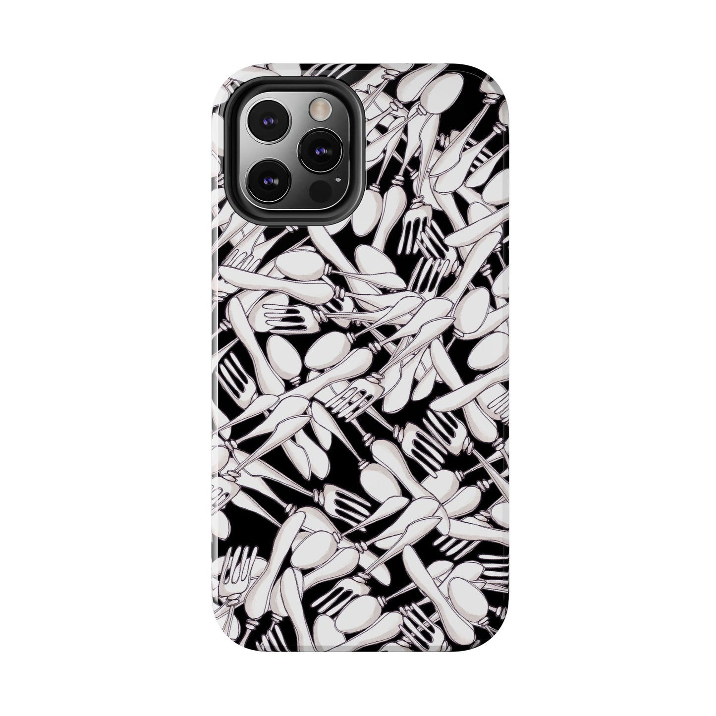 Silverware Wars Black Phone Case