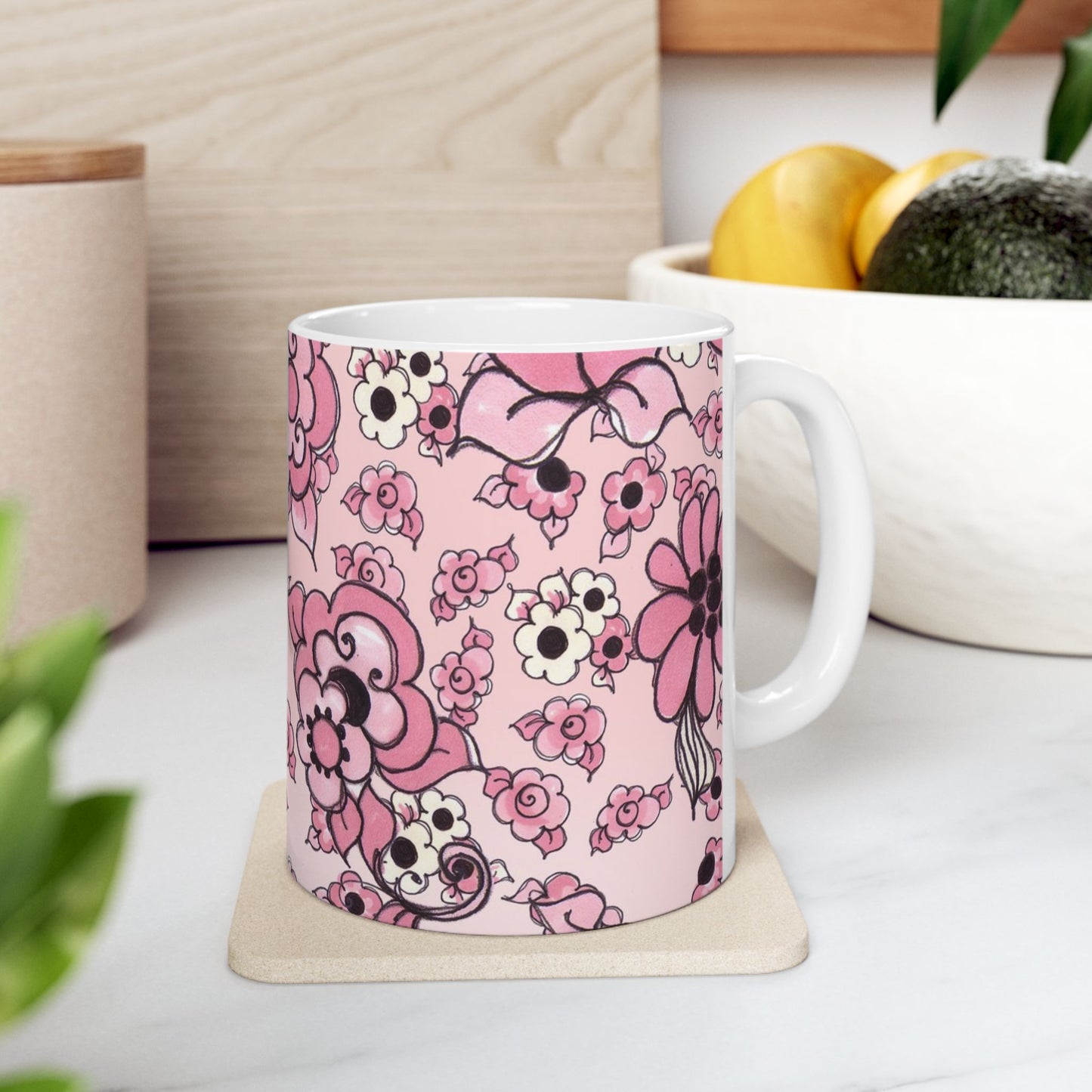 Profuse Posies Pink Cup