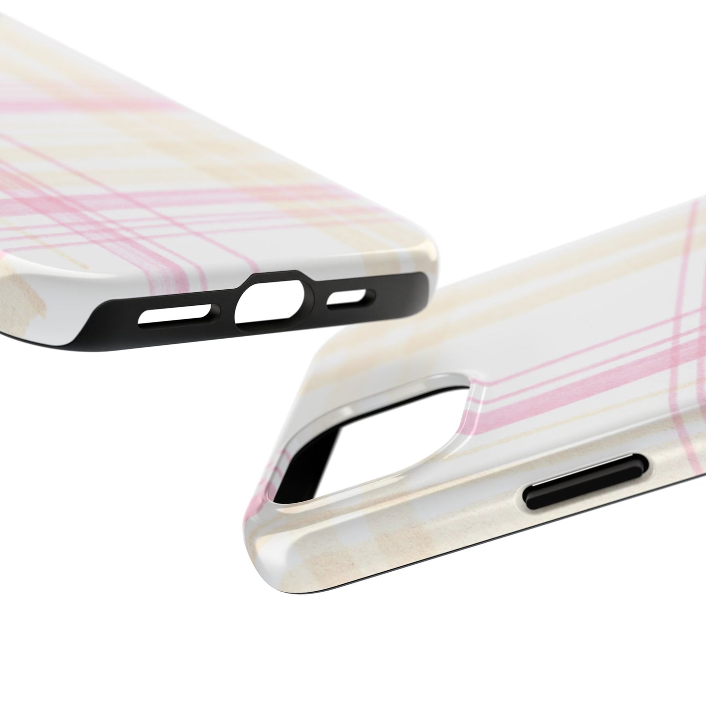 Flower Model Plaid Phone Case