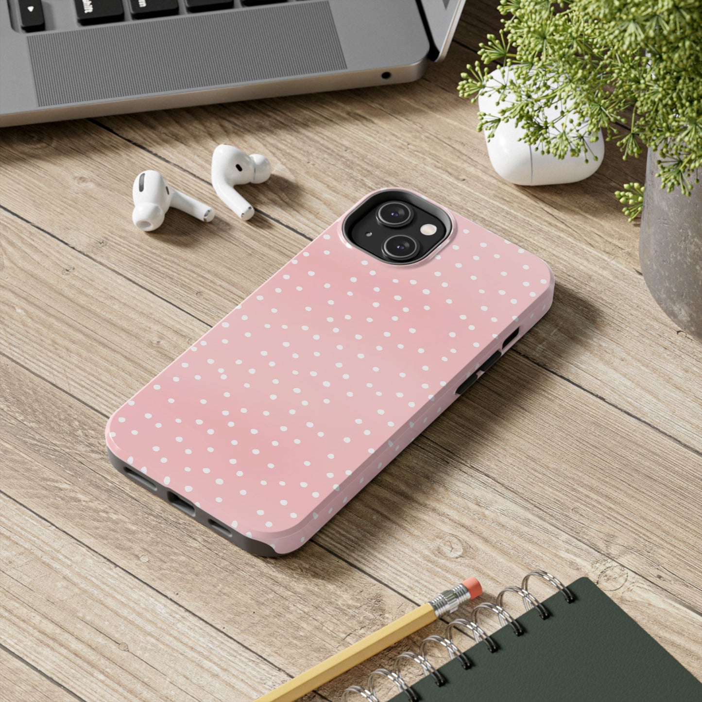 Little Dots Pink / White Phone Case
