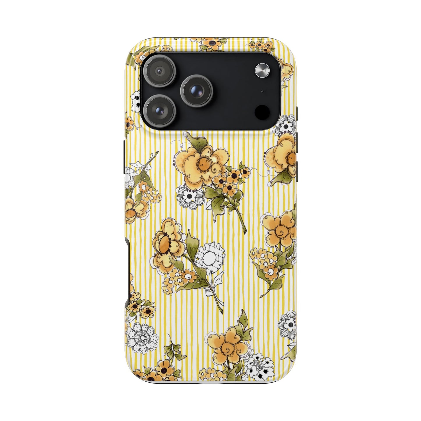 Bee Floral White / Yellow Phone Case