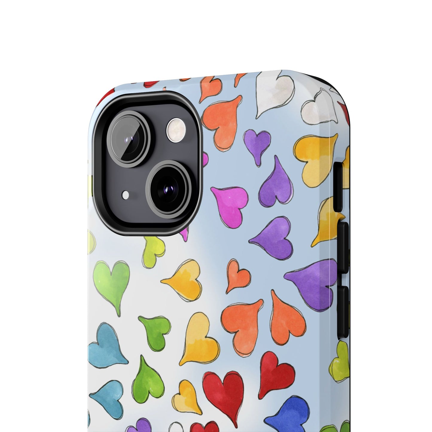 Happy Hearts Blue Sky Phone Case