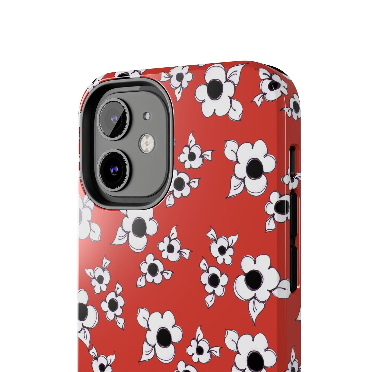 Daisy Cluster Red / Black Phone Case