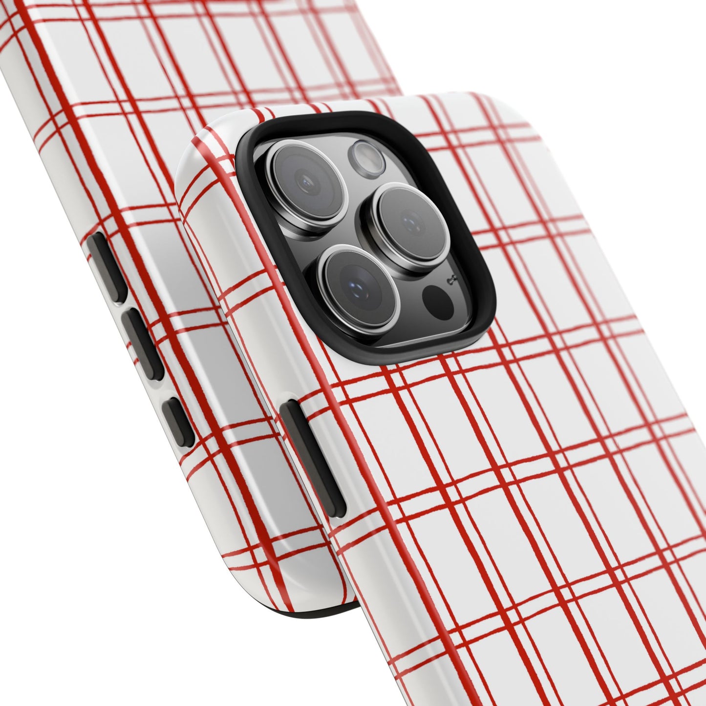 Little Plaid White / Red Phone Case