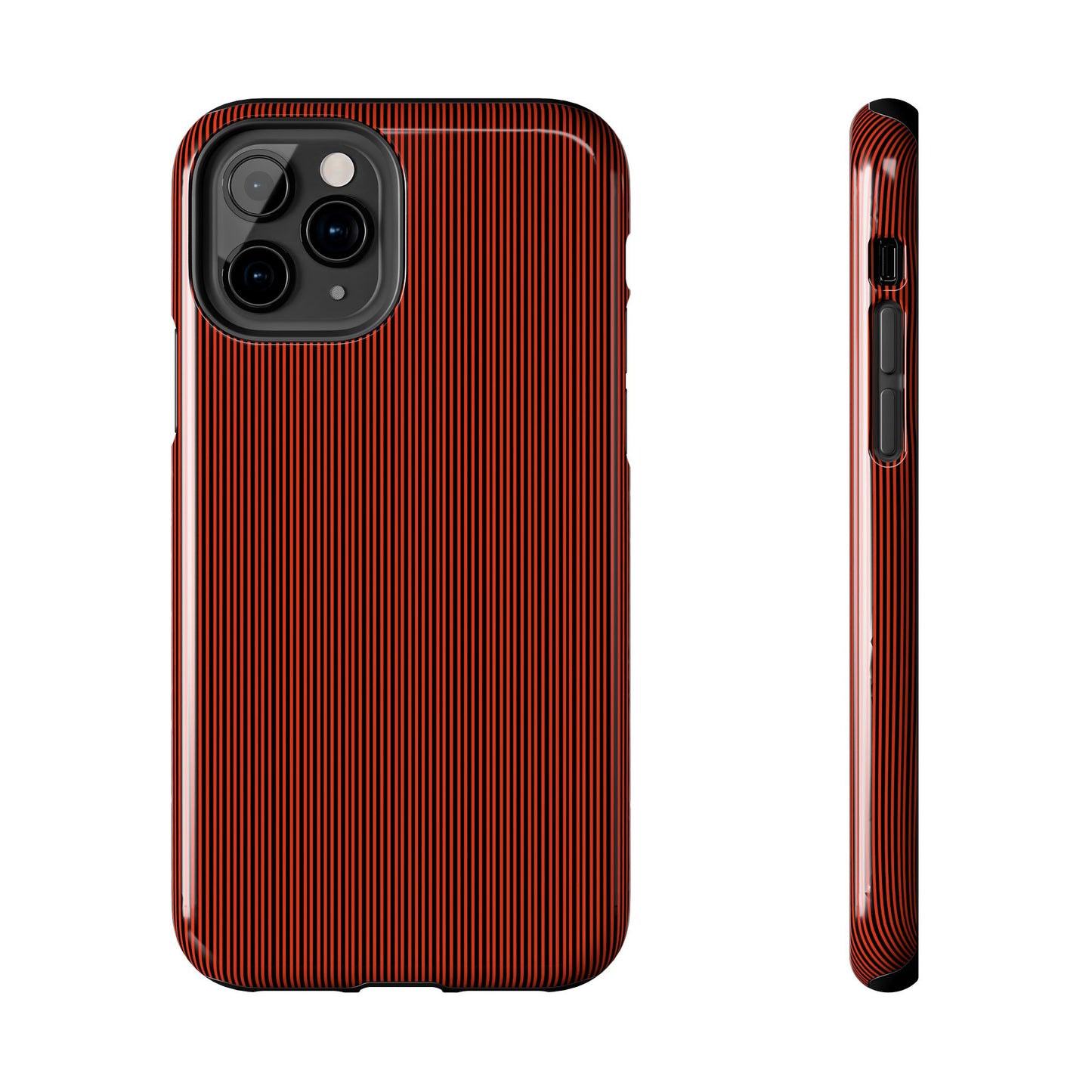 Pin Stripe Red / Black Phone Case