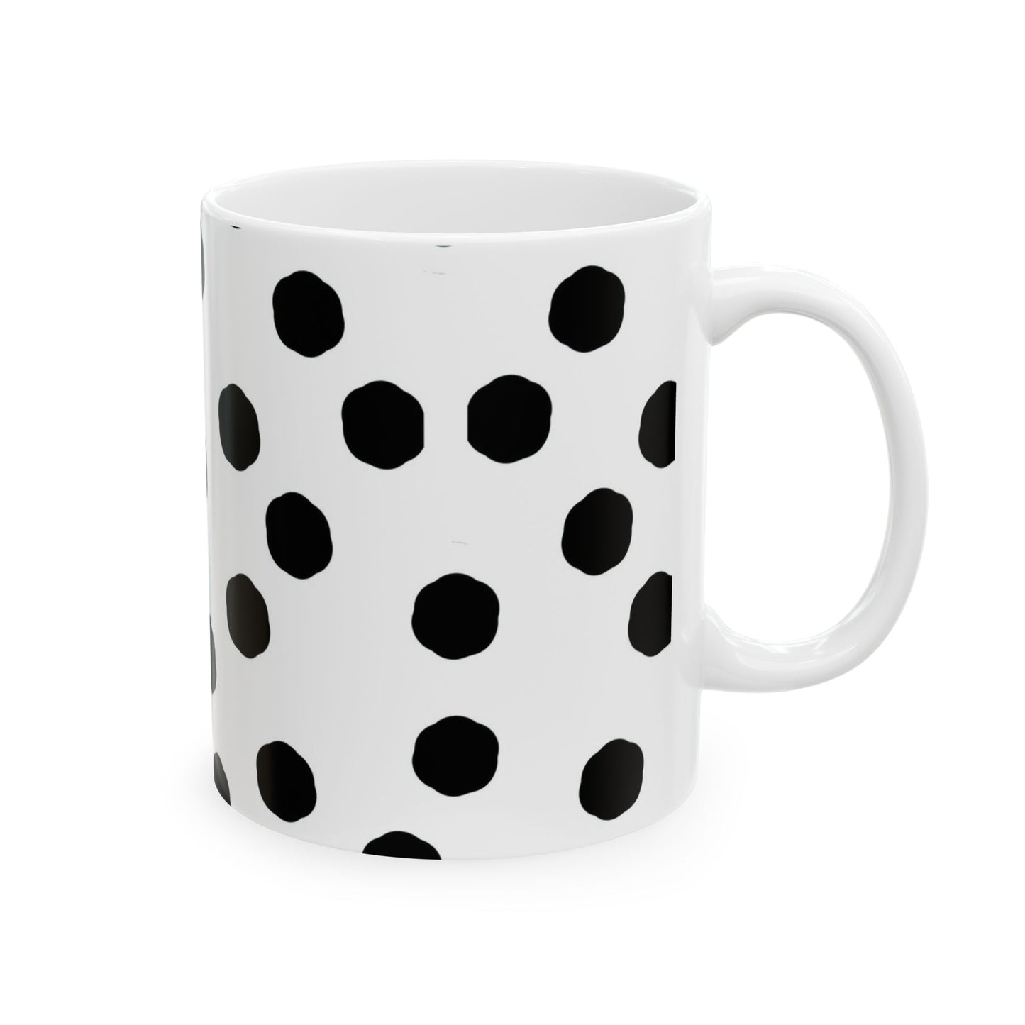 Jumbo Dots White / Black Cup