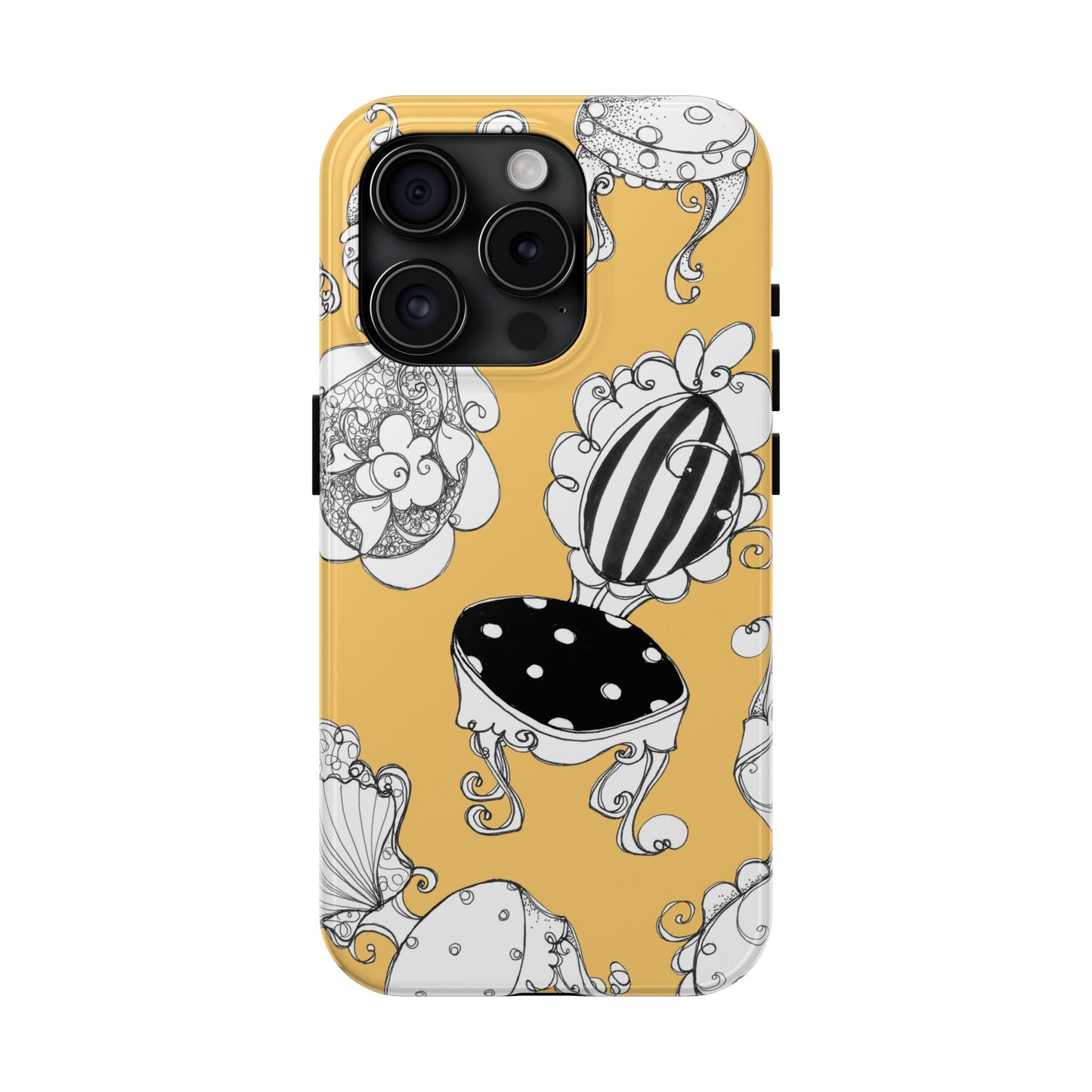 Bistro Chairs Yellow Phone Case