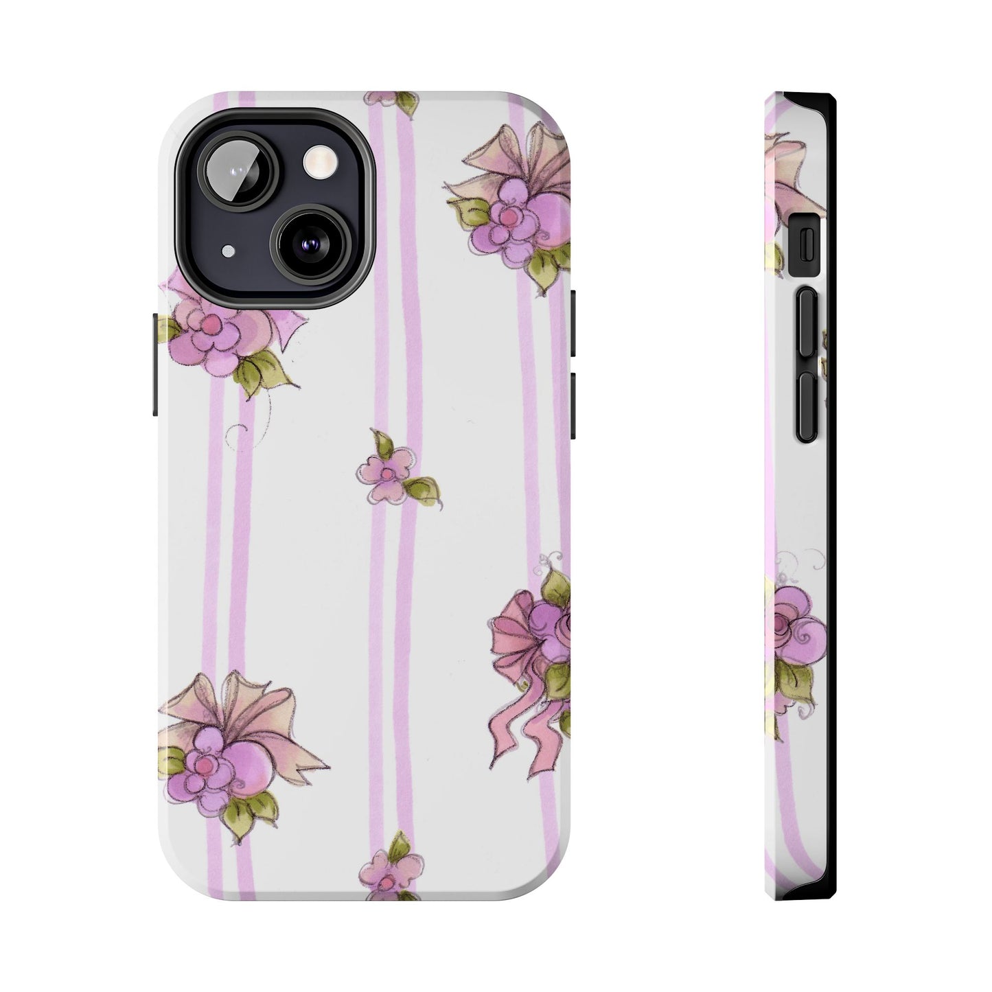Flower Model Flower Stripe Phone Case
