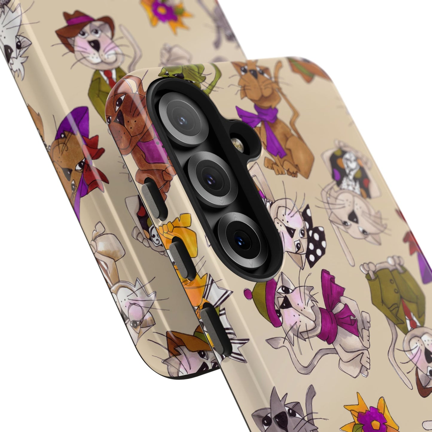Spice Cats Tossed Muslin Phone Case