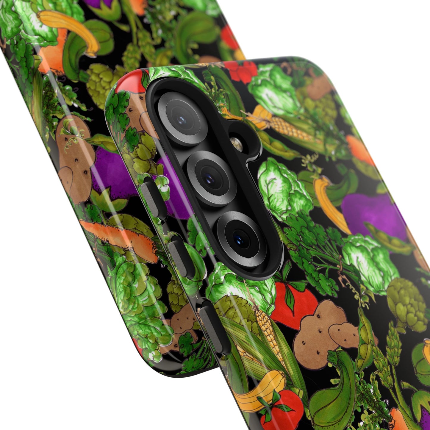 Veggie Jungle Black Phone Case