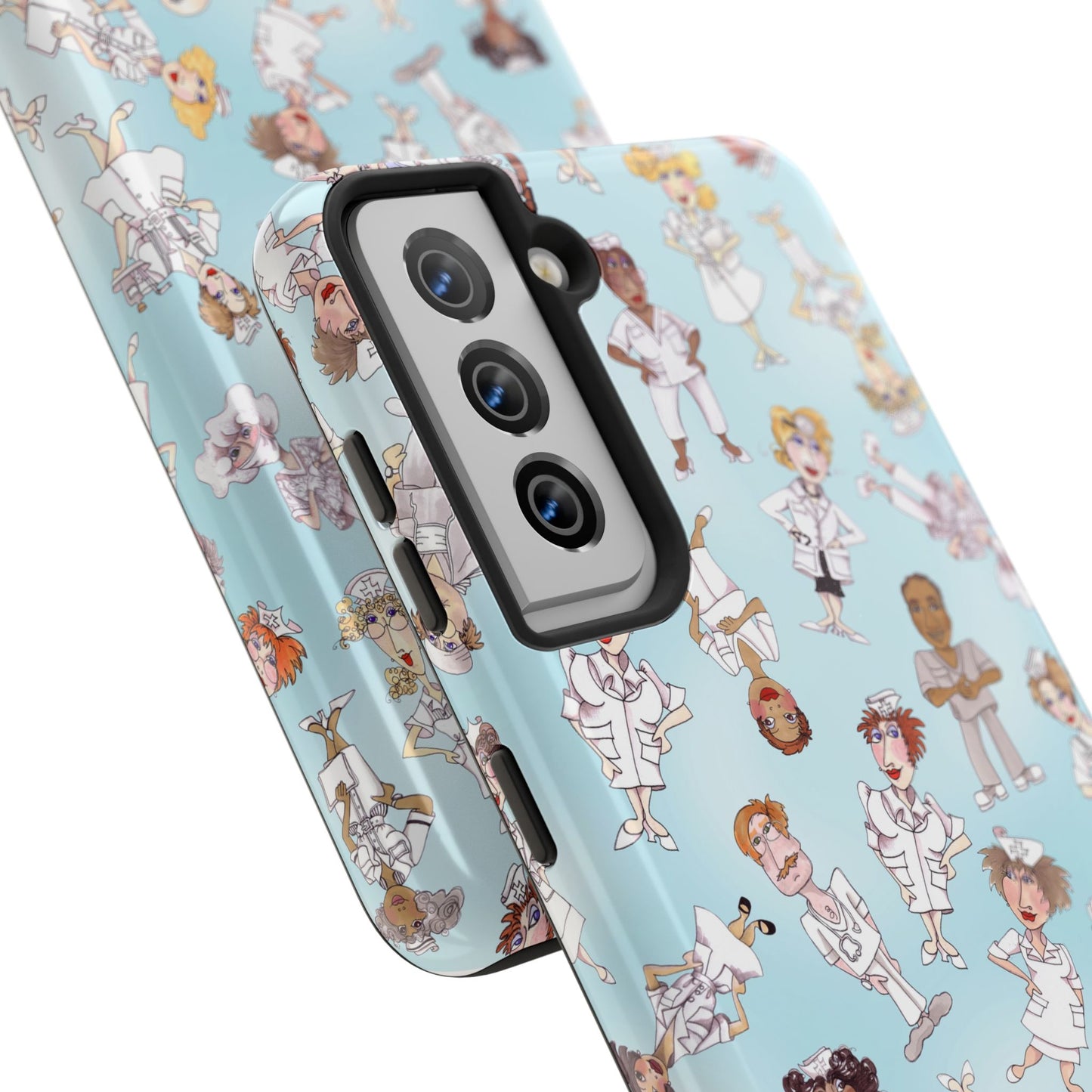 Tossed Nurses Aqua Phone Case