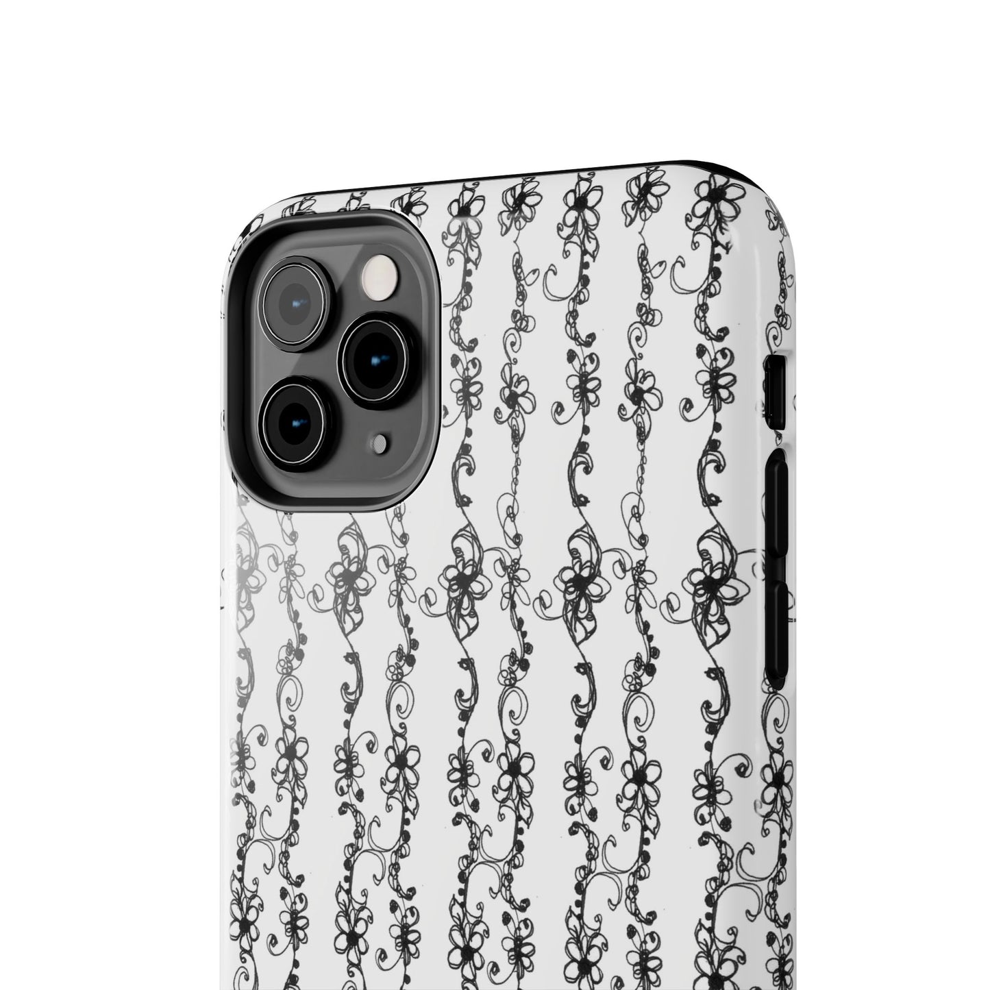 Flower Scroll Stripe Phone Case
