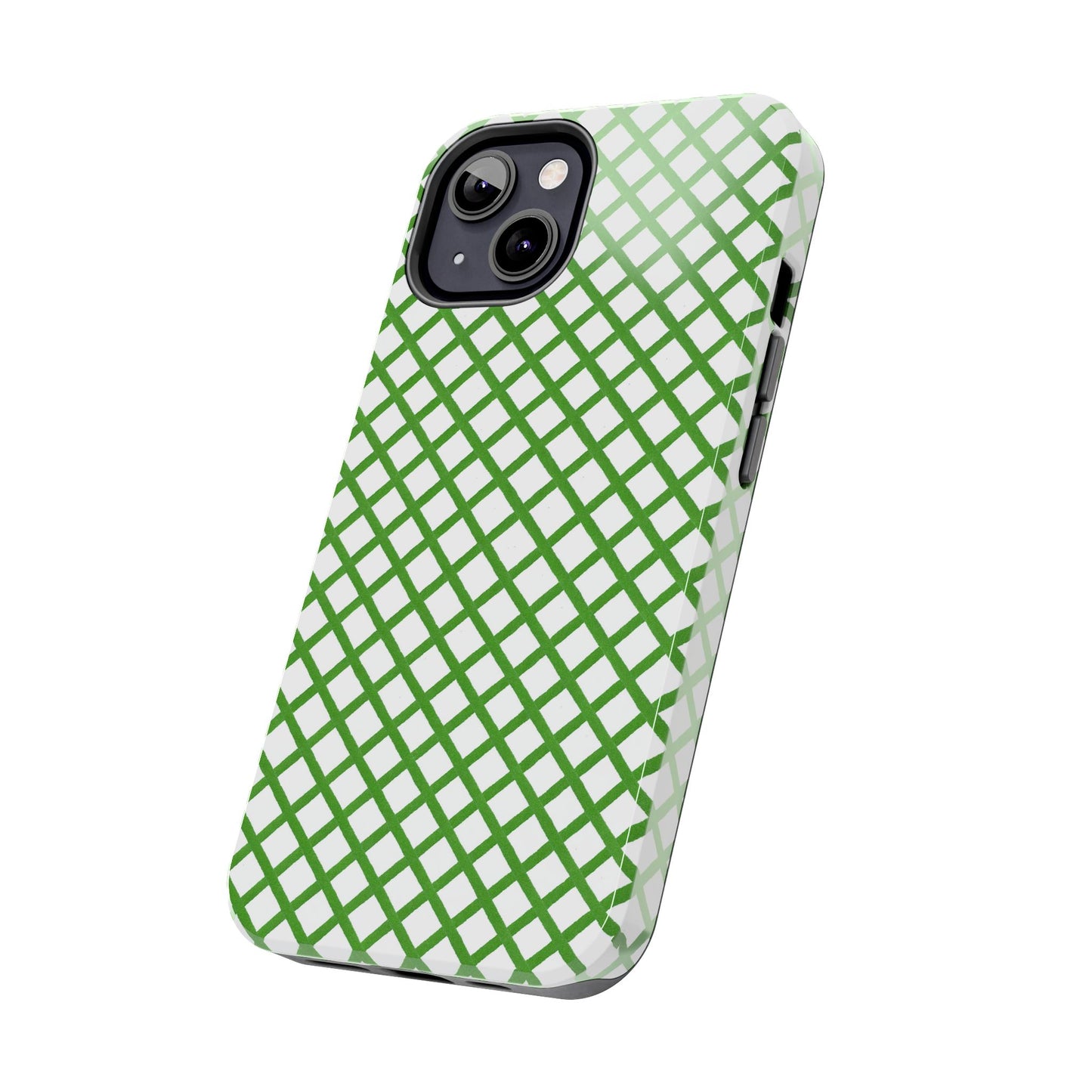 Trellis White / Green Phone Case