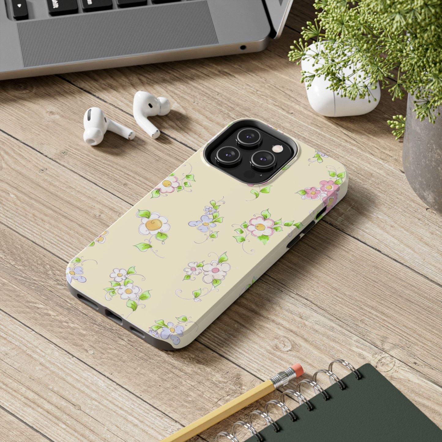 Precious Posies Yellow Phone Case