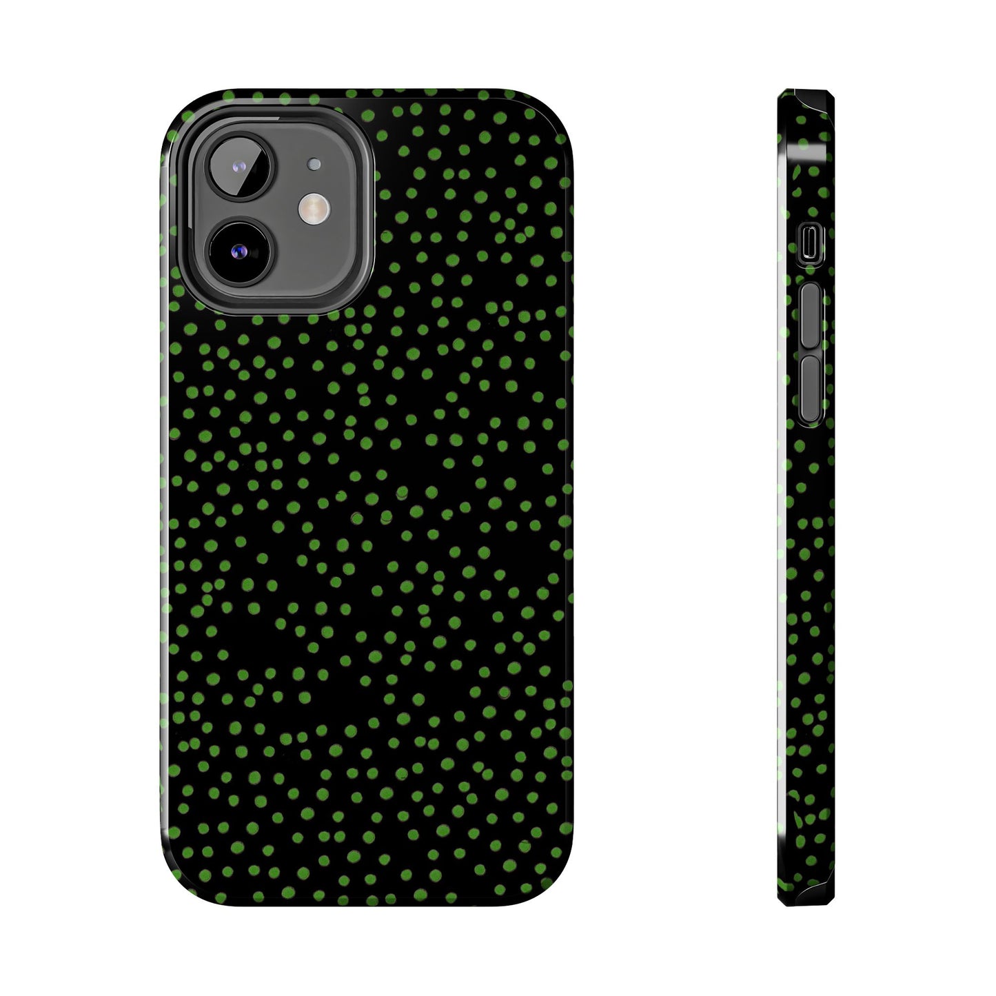 Dinky Dots Black / Green Phone Case