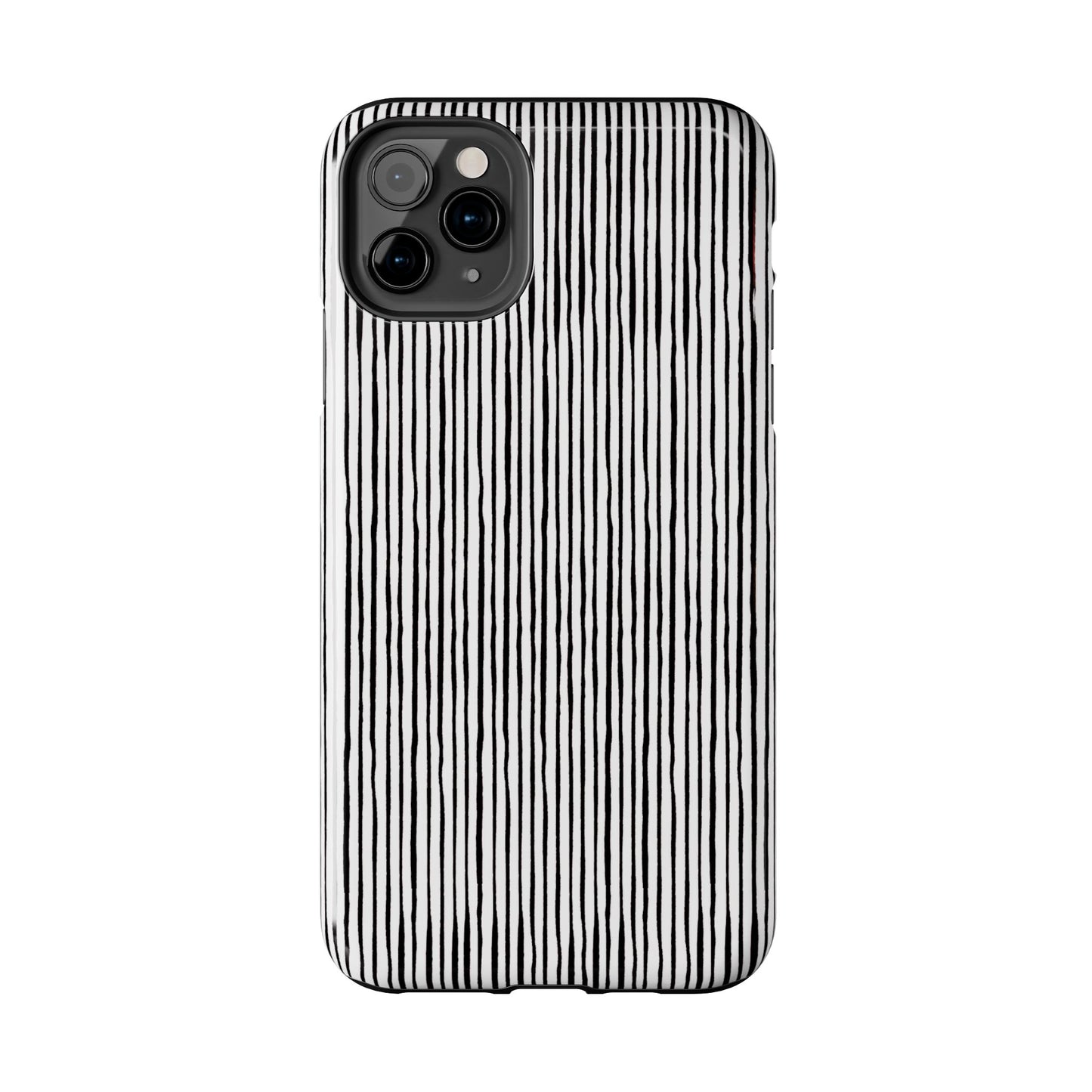 Quirky Pin Stripe White / Black Phone Case