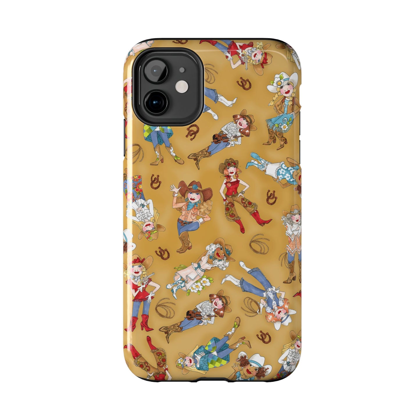 Tossed Cowgirls Tan Phone Case