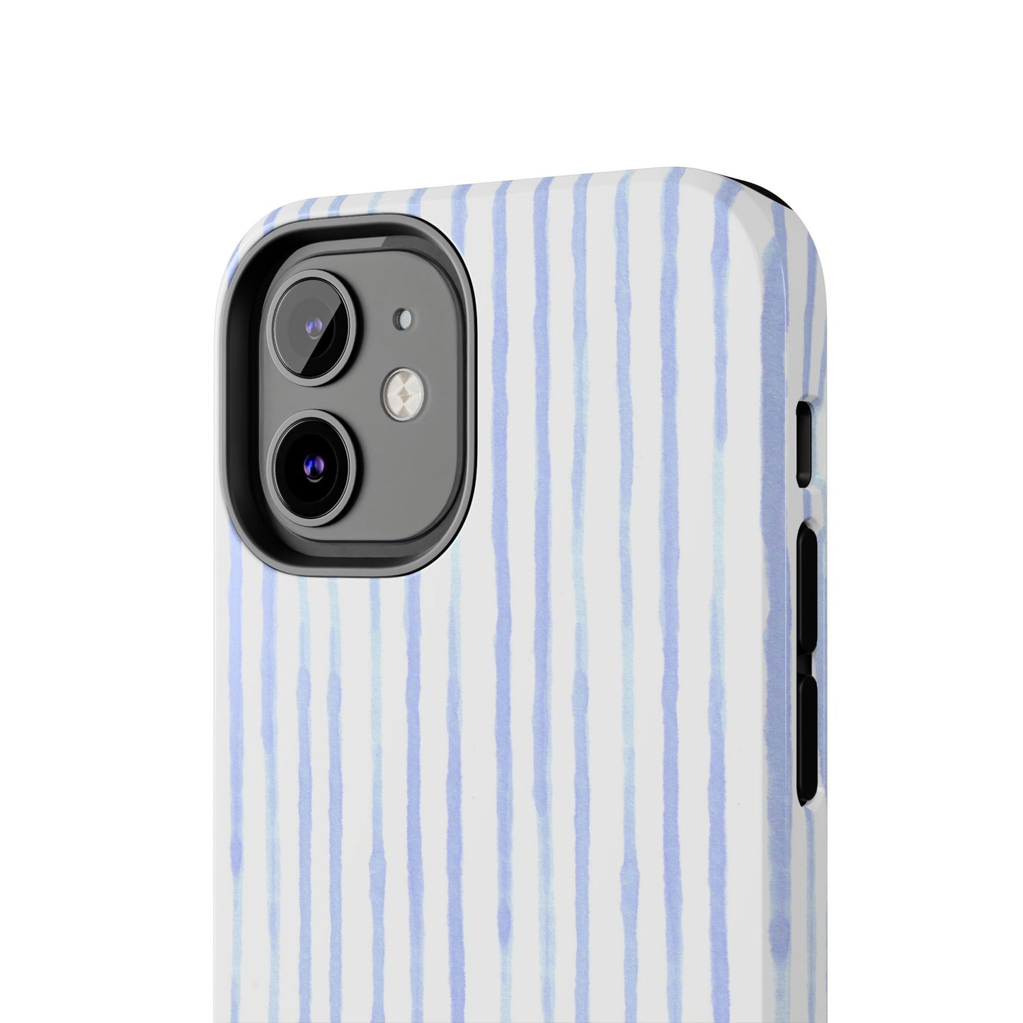 Happy Stripe White / Blue Phone Case
