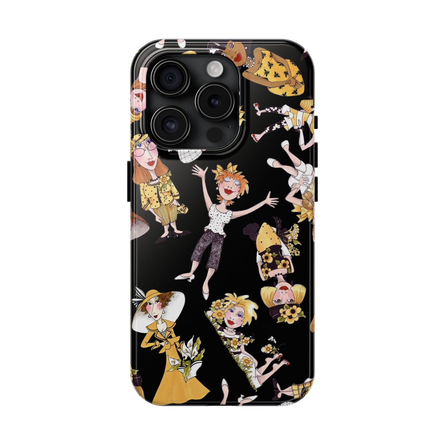 Bee Tossed Black Phone Case