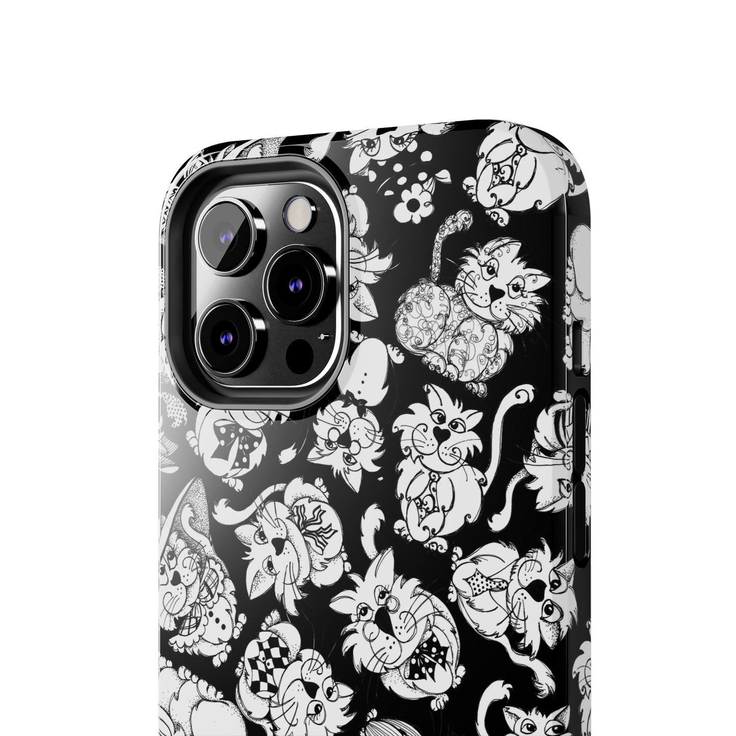 So Kitties Tossed Black Phone Case