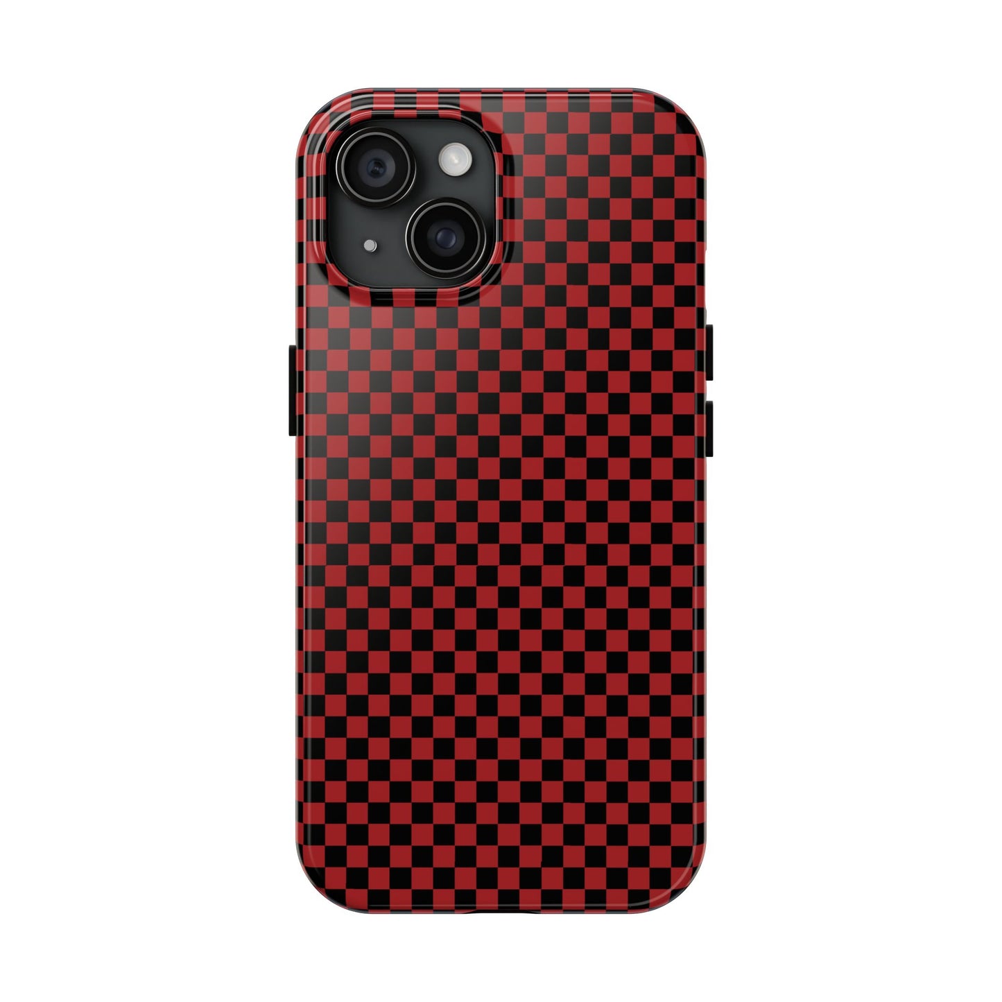 Checkerboard Red / Black Phone Case