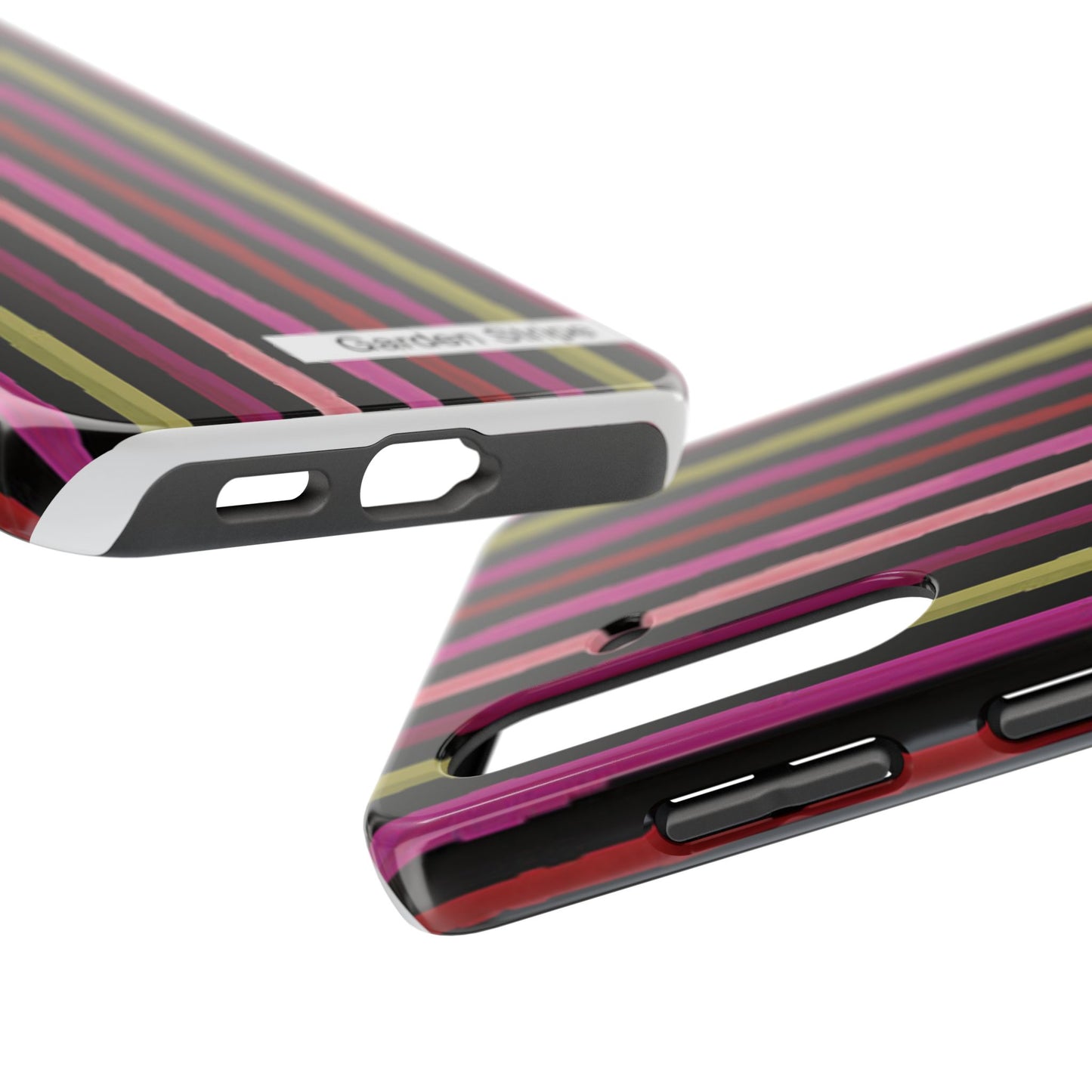 Garden Stripe Black Phone Case