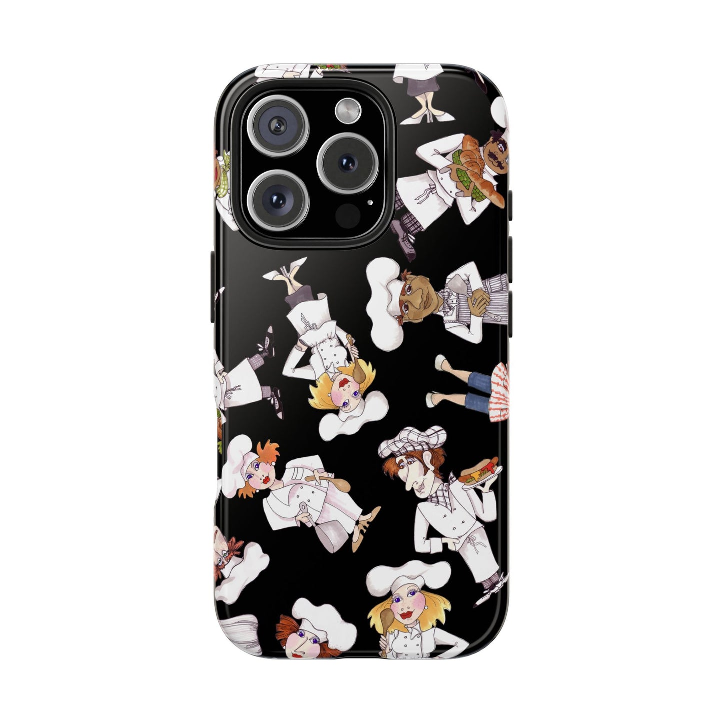Tossed Chefs Black Phone Case