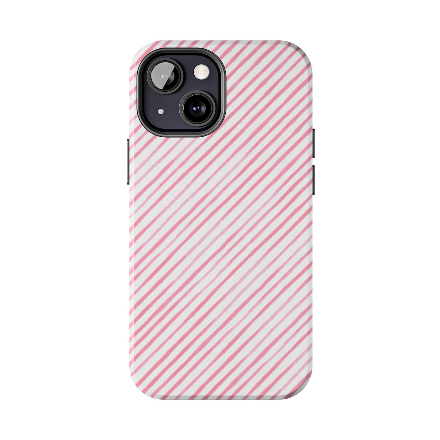Bias Stripe White / Pink Phone Case