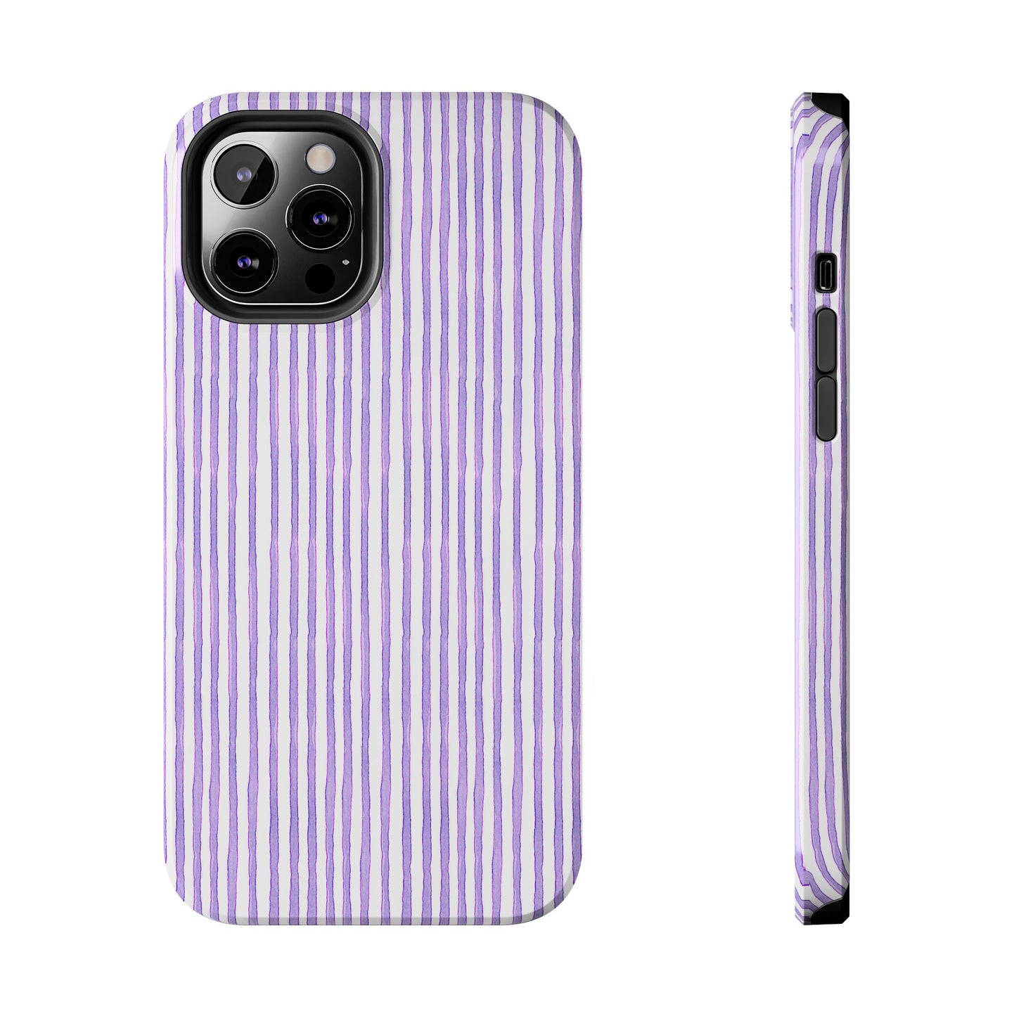 Candy Stripe White / Lilac Phone Case