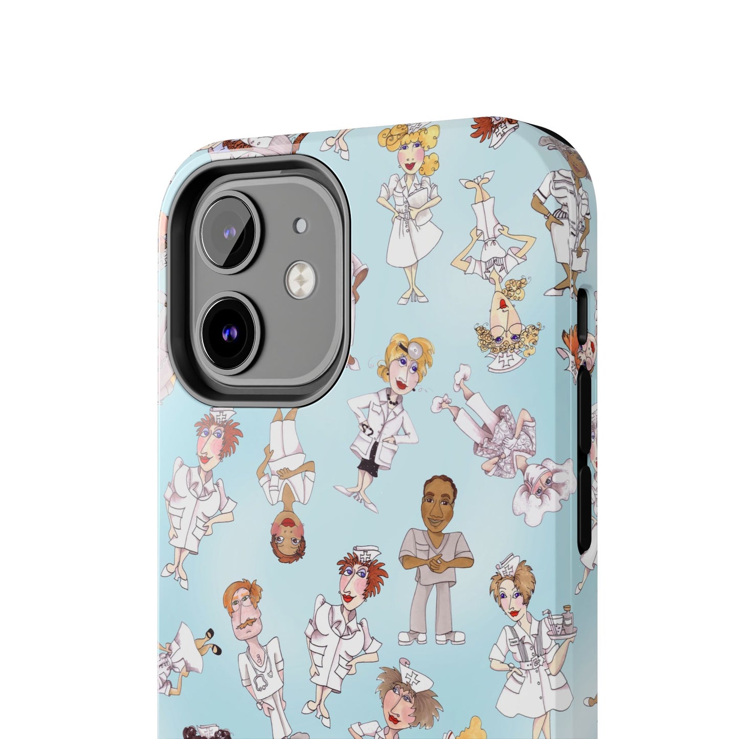 Tossed Nurses Aqua Phone Case