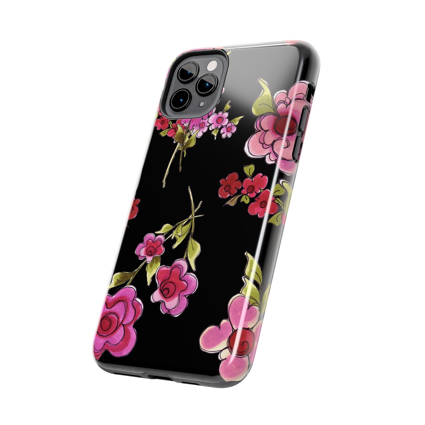 Jumbo Floral Black Phone Case