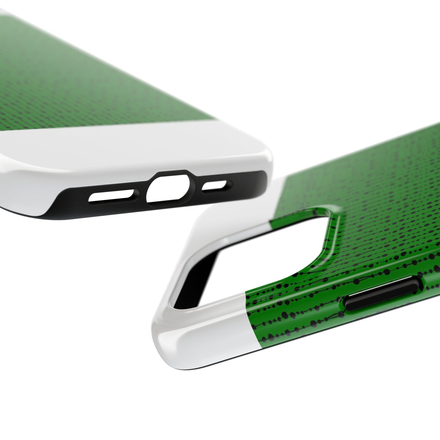 Beaded Curtain Green / Black Phone Case