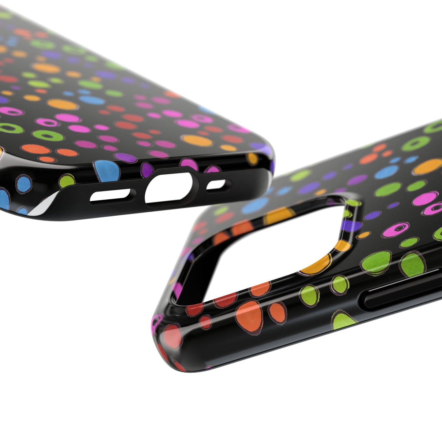 Dog Dots Black / Multi Phone Case