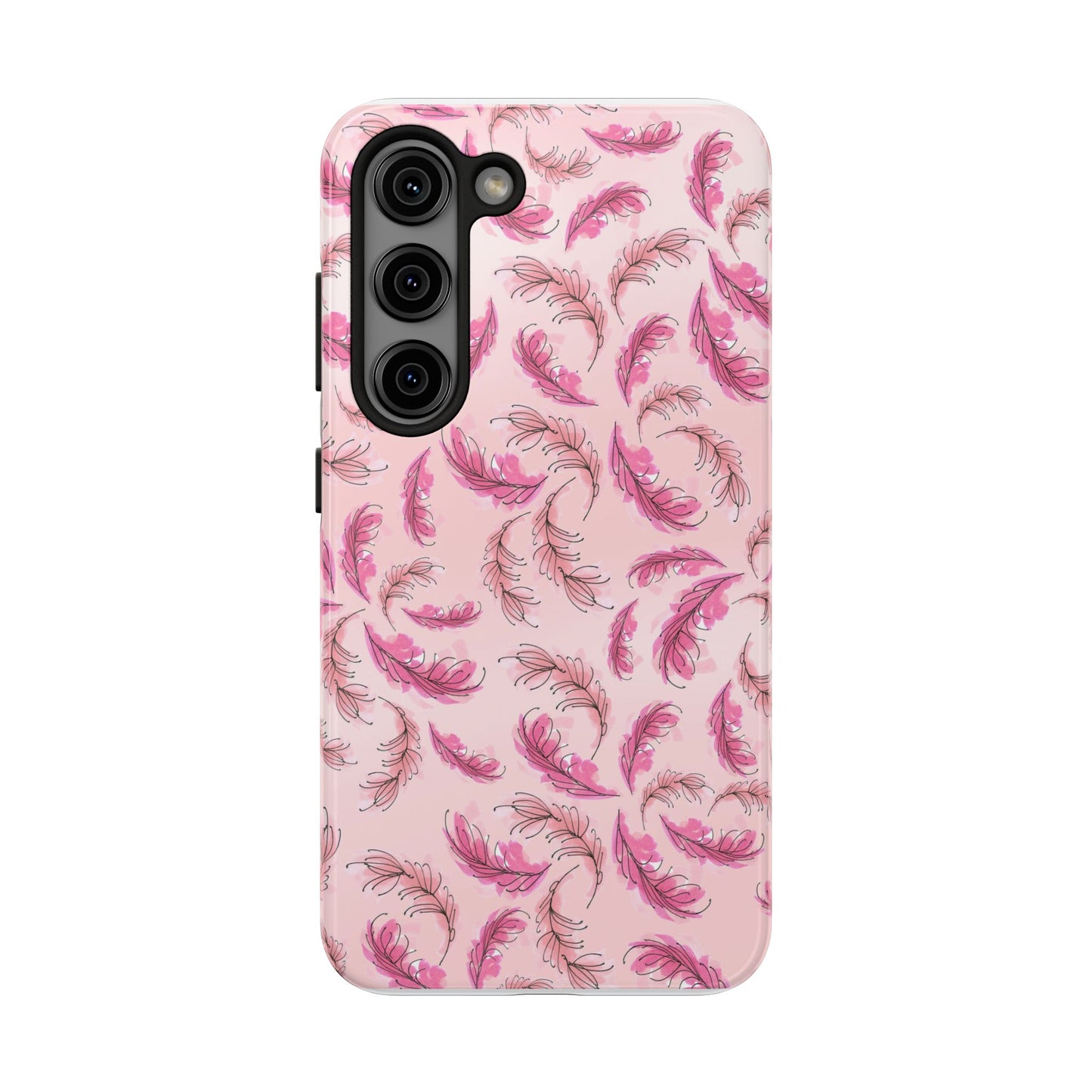 Flam Feathers Pink Phone Case