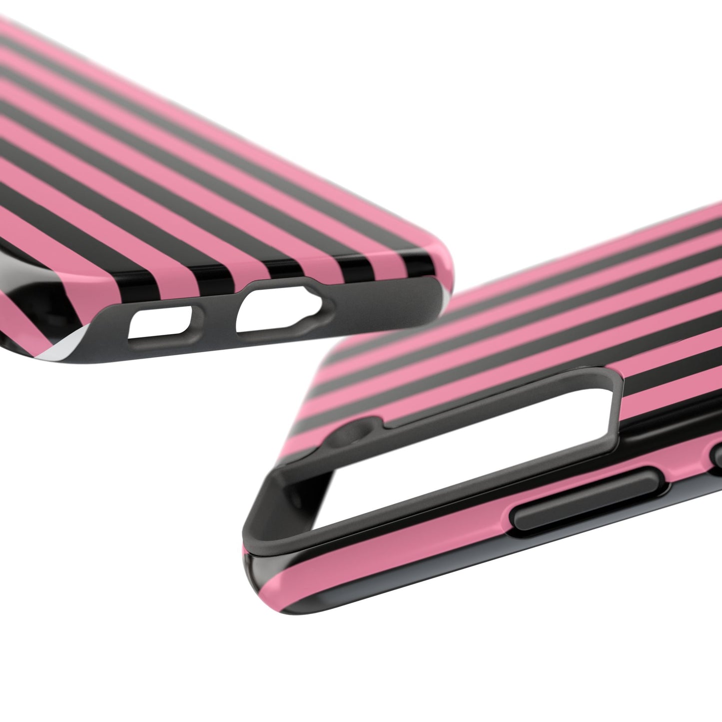 Vertical Stripe Pink / Black Phone Case
